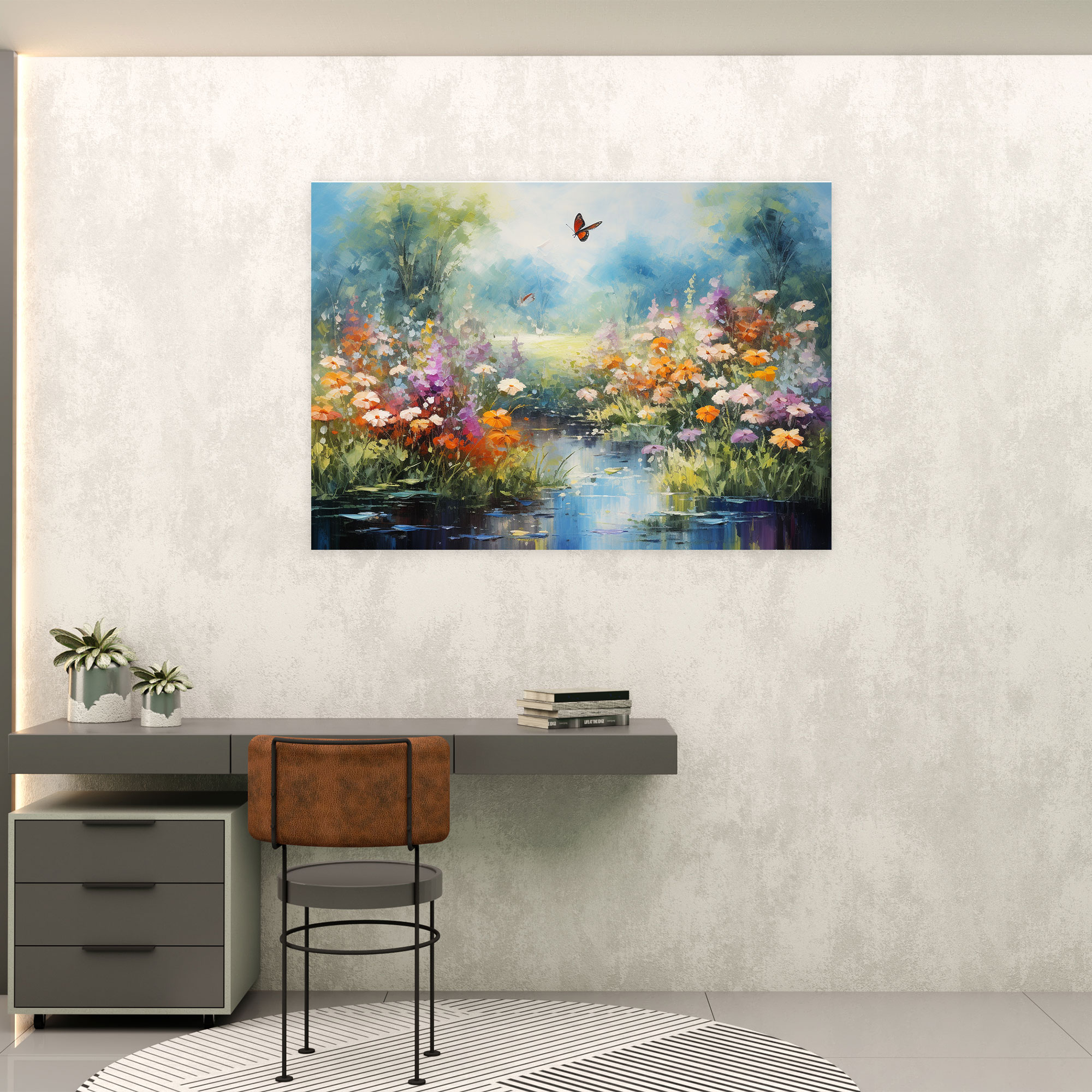 Butterflies Canvas Wall Art - Dried Butterflies, Butterflies, Oil Painting, Canvas