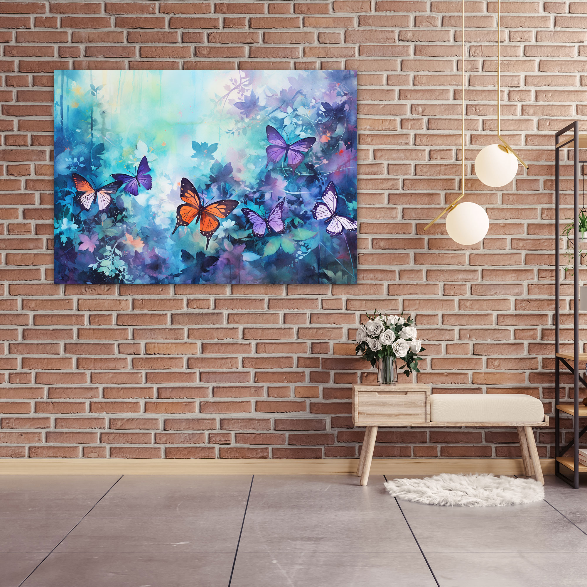 Butterflies Canvas Print - Dried Butterflies, Canvas Wall Art, Butterflies, Canvas Print