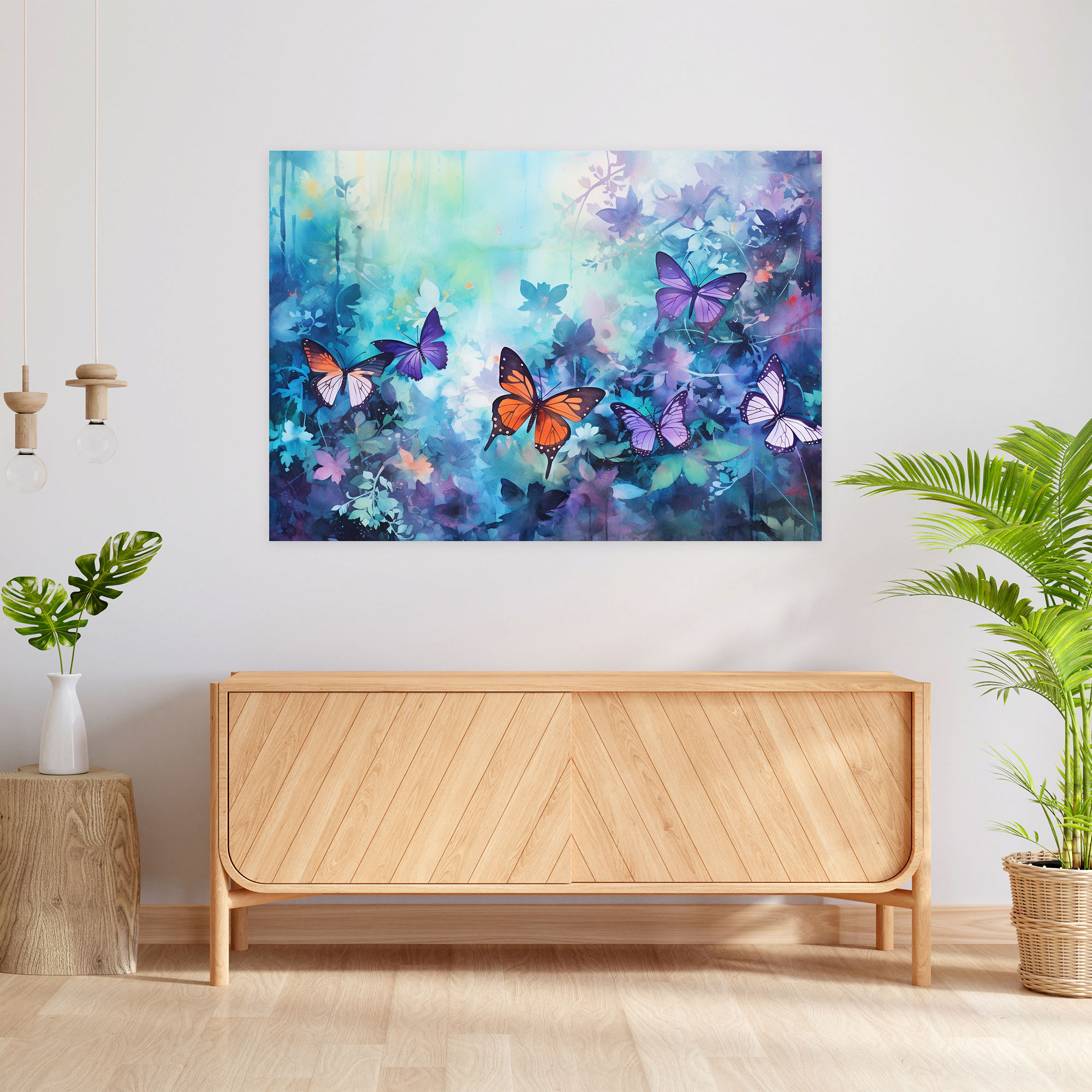Butterflies Canvas Print - Dried Butterflies, Canvas Wall Art, Butterflies, Canvas Print
