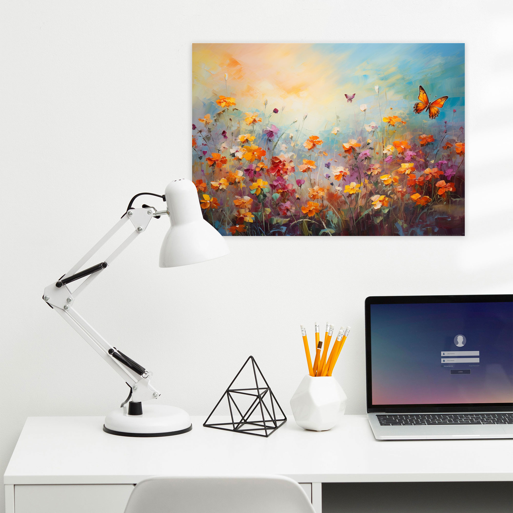 Butterflies Wall Art - Dried Butterflies, Impressionist, Canvas Print, Fluttering Butterflies