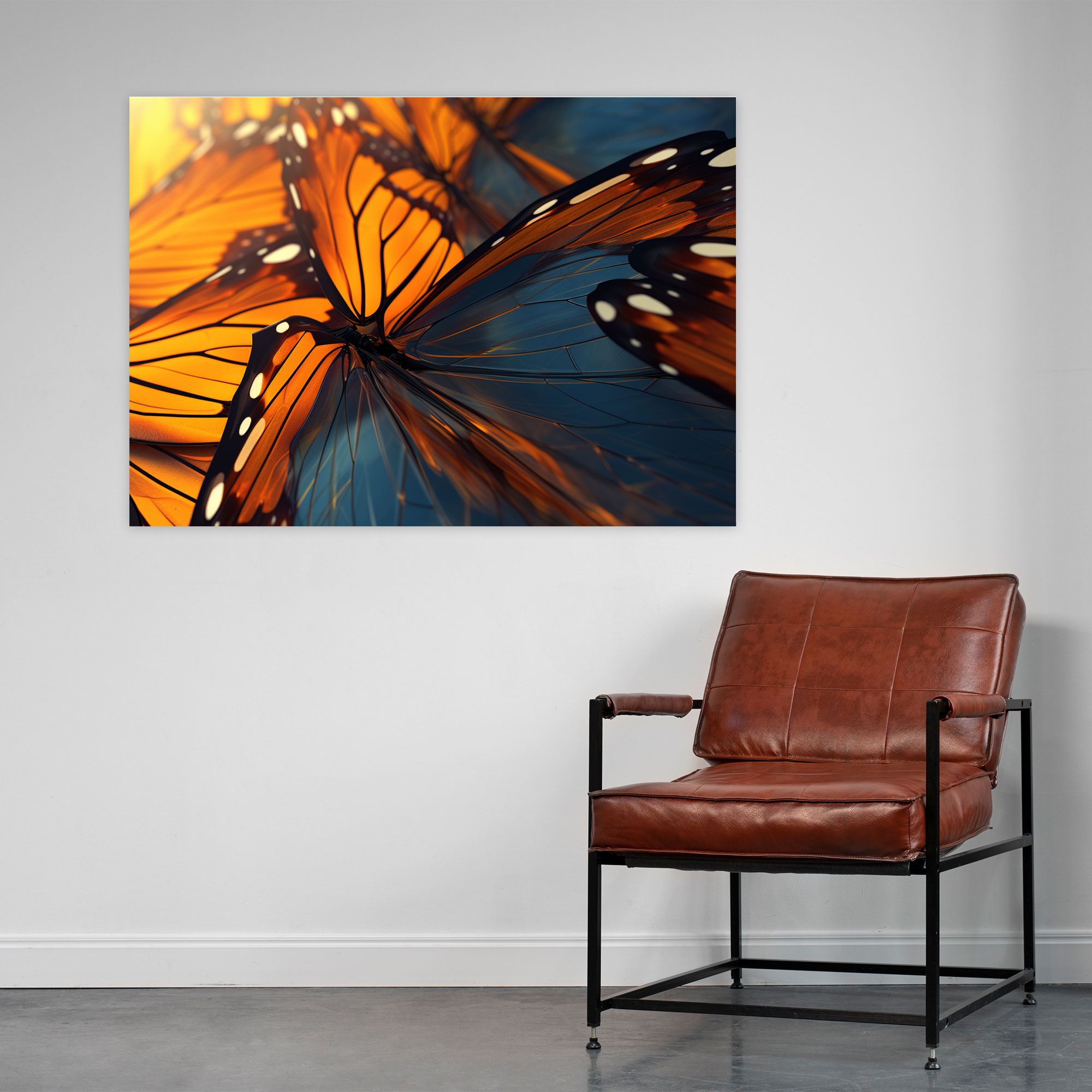 Butterflies Canvas Wall Decoration - Dried Butterflies, Wall Decoration, Wall Art, Butterflies