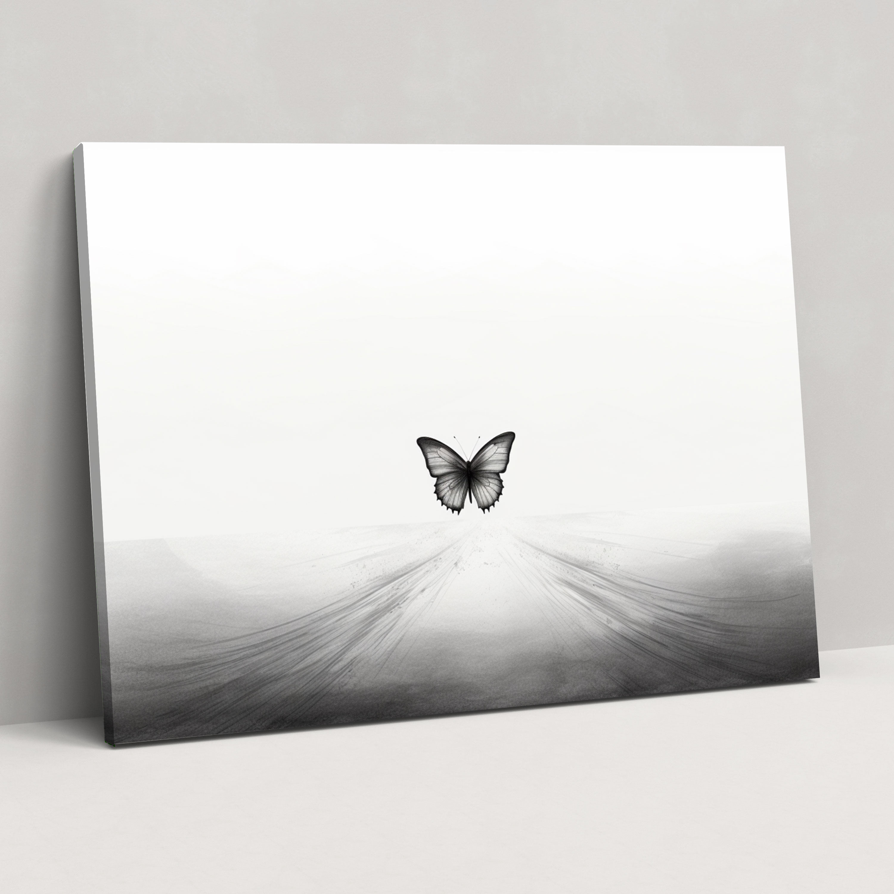 Butterflies Minimalist Canvas Print - Dried Butterflies, Canvas, Canvas Print, Wall Decoration