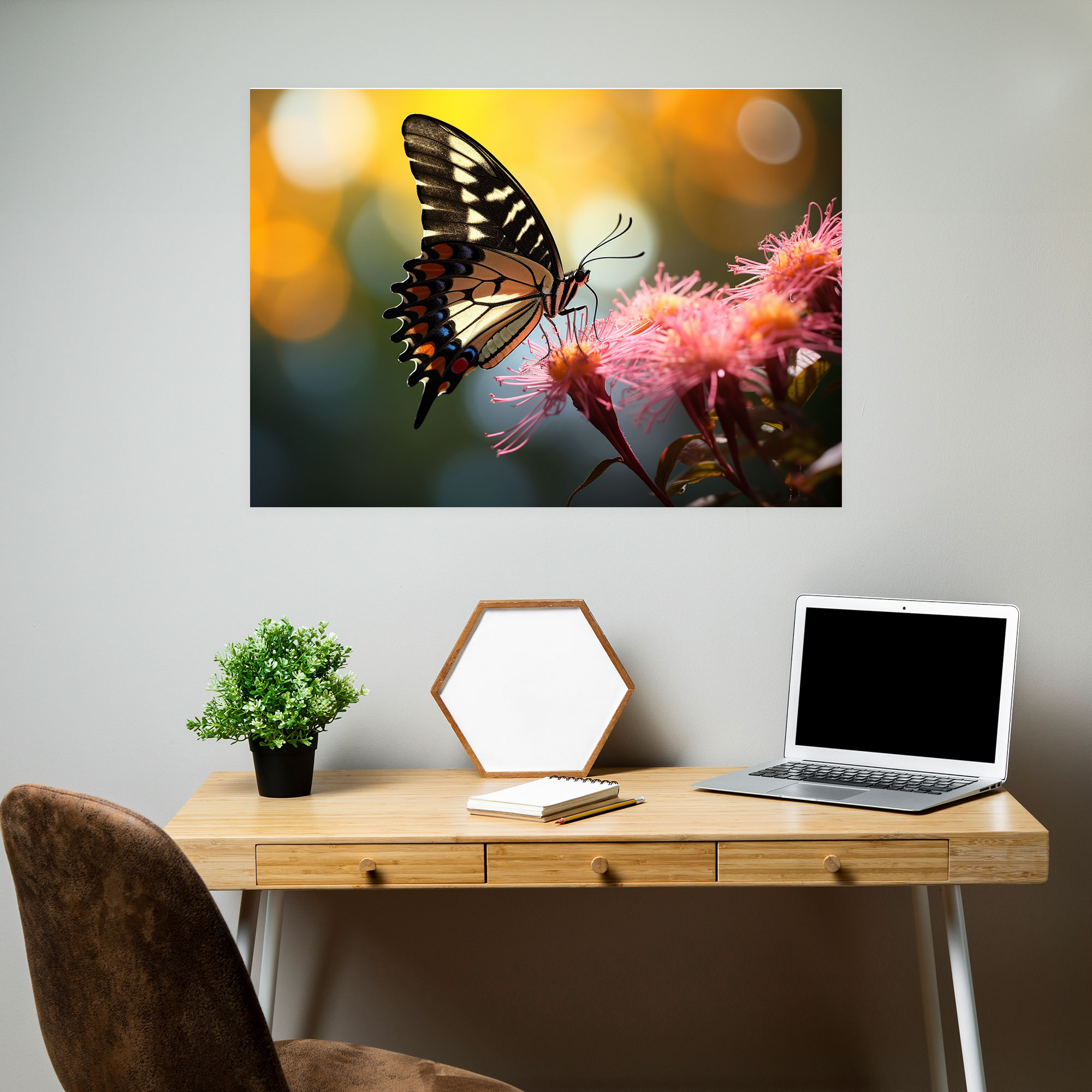Butterflies Realistic Canvas Print - Dried Butterflies, Canvas Print, Wall Decoration, Realistic Photography