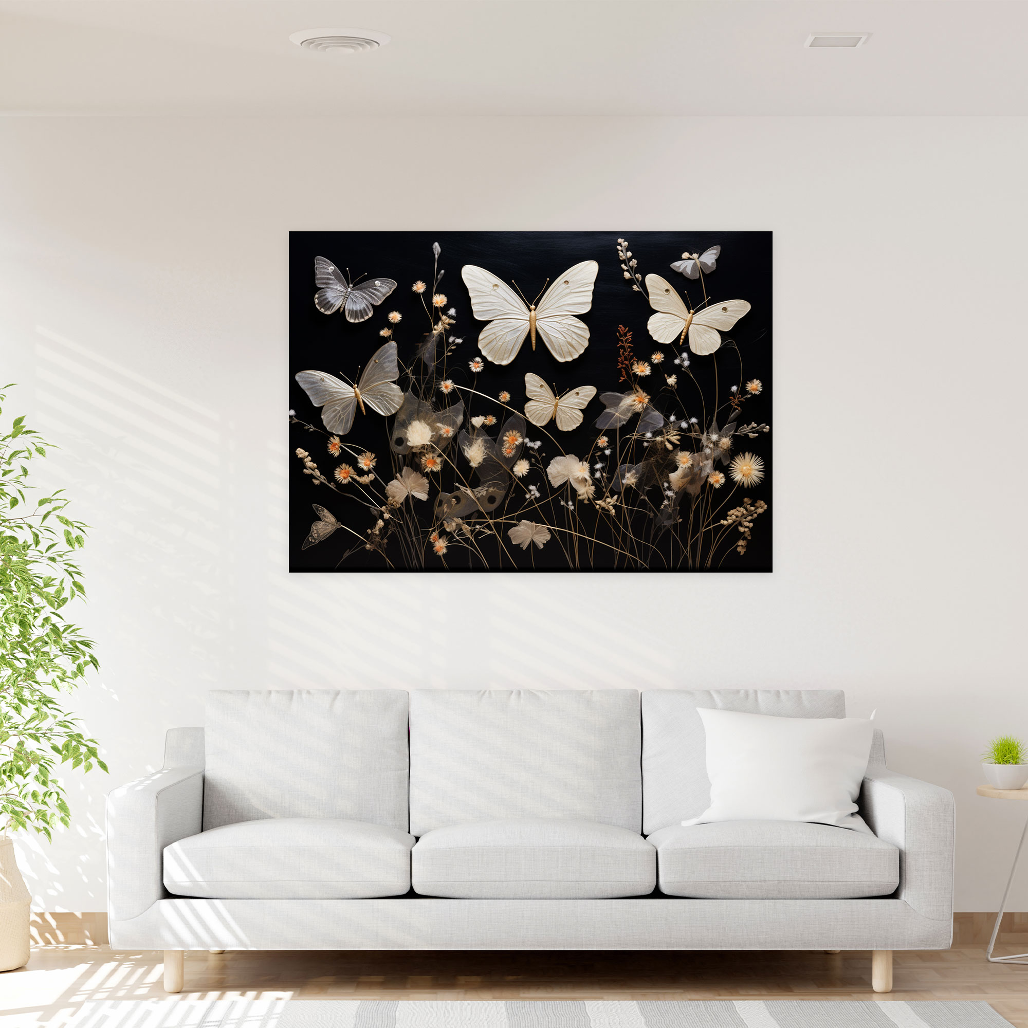 Dried Butterflies Photorealistic Collection Canvas Print - Dried Butterflies, Home Decoration, Wall Art, Canvas