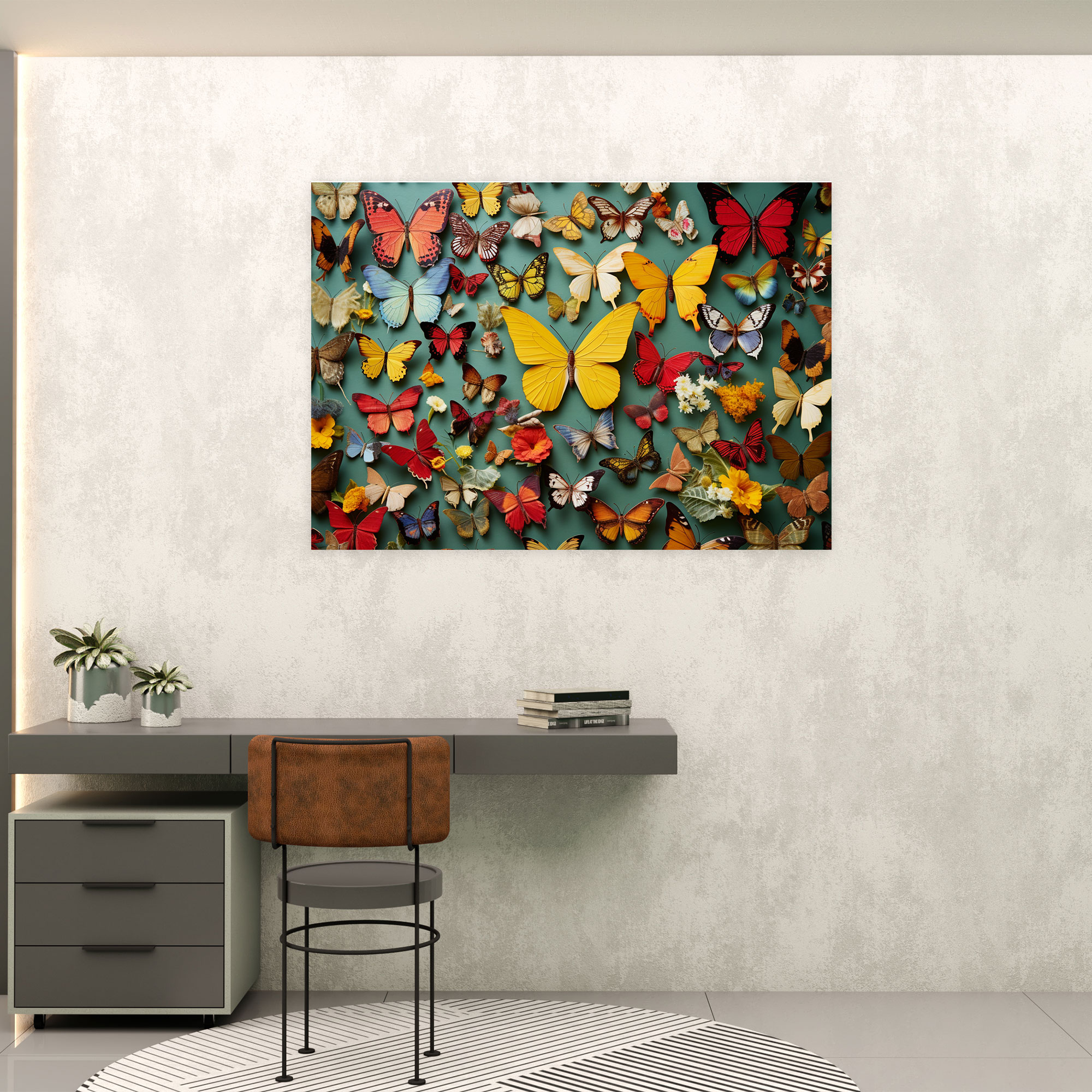 Dried Butterflies Photorealistic Collection Wall Art - Dried Butterflies, Wall Decoration, Butterflies, Colorful