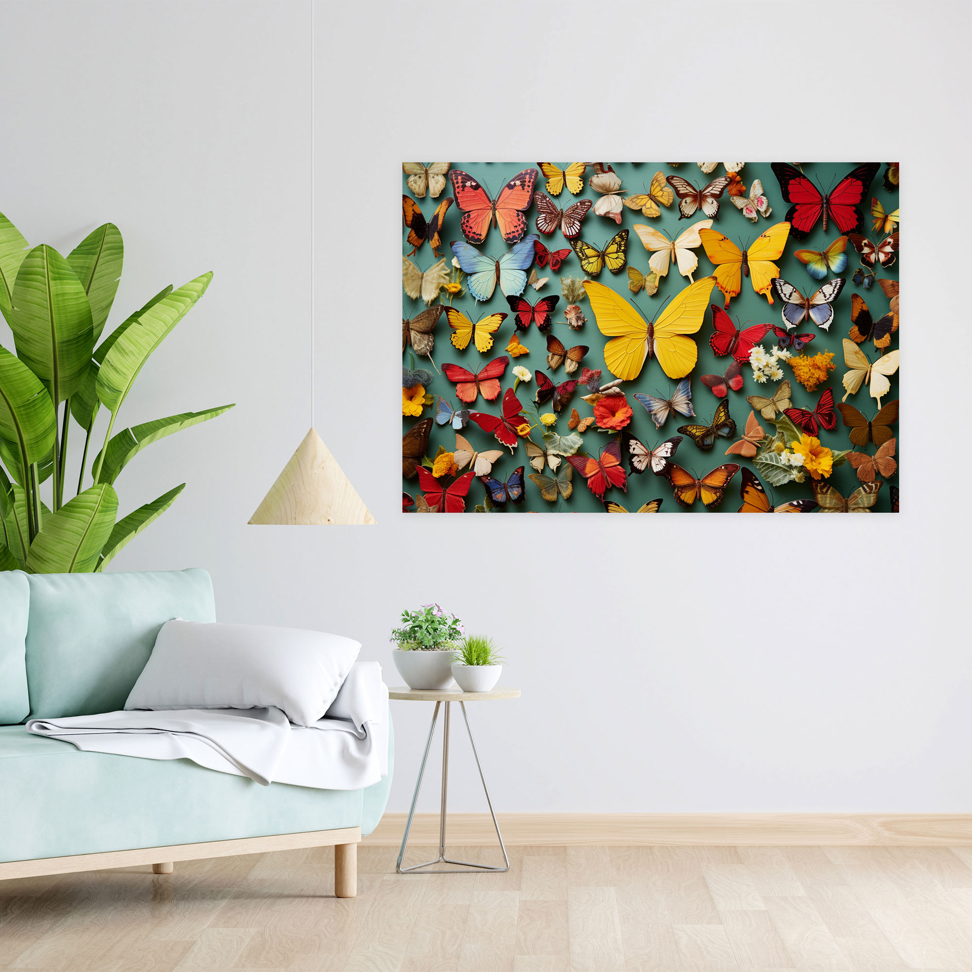 Dried Butterflies Photorealistic Collection Wall Art - Dried Butterflies, Wall Decoration, Butterflies, Colorful