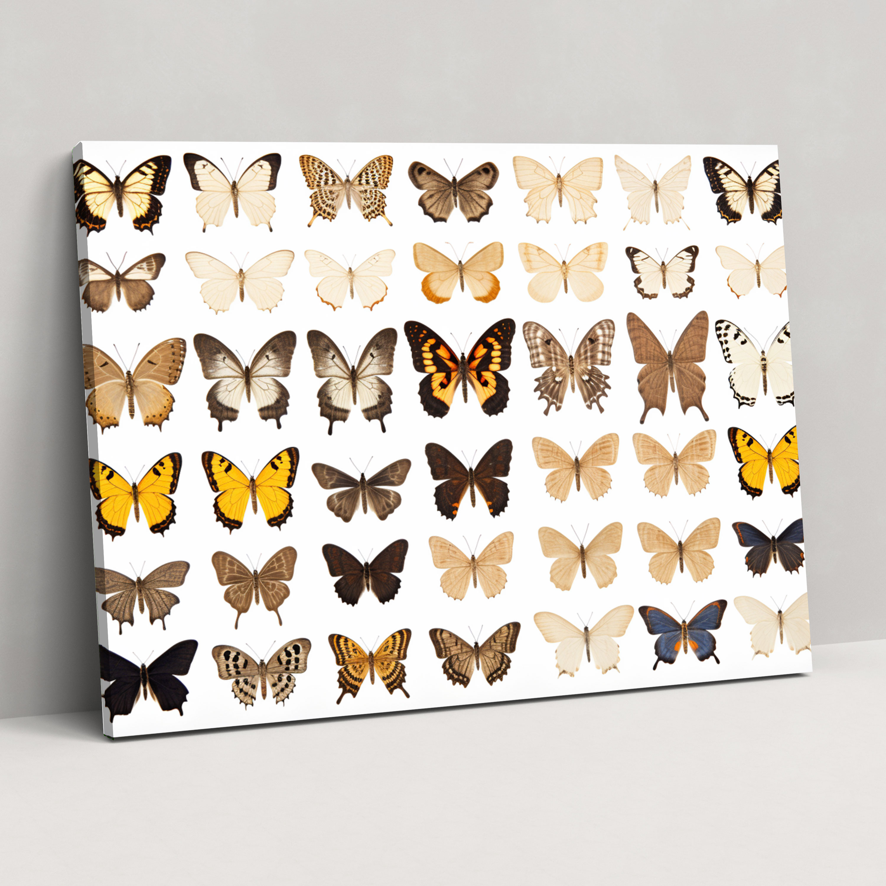 Dried Butterflies Photorealistic Collection Wall Decoration - Dried Butterflies, Wall Decoration, Butterflies, Delicate Beauty