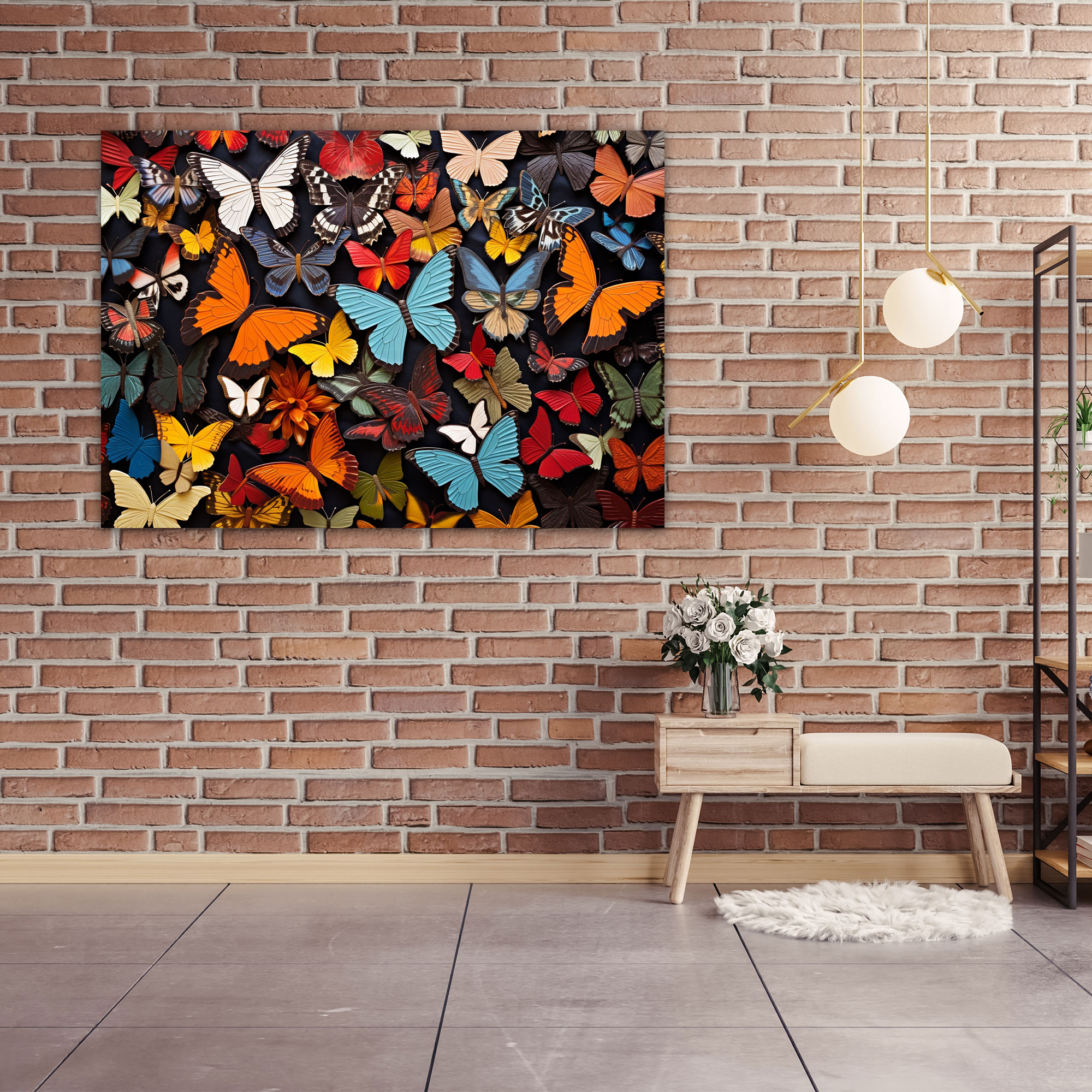 Dried Butterflies Photorealistic Collection Canvas Print - Dried Butterflies, Wall Decoration, Dried Butterflies Photorealistic Collection, Canvas Print