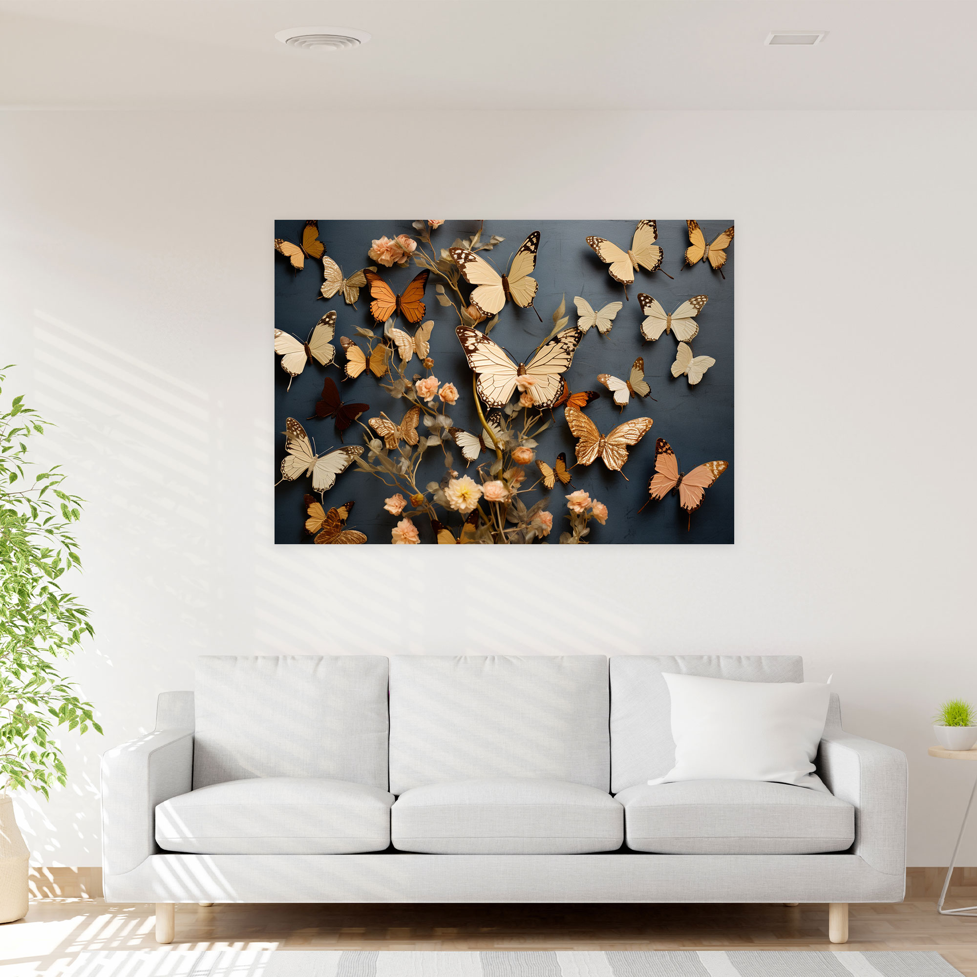 Dried Butterflies Photorealistic Collection Wall Art - Dried Butterflies, Wall Decoration, Canvas, Nature