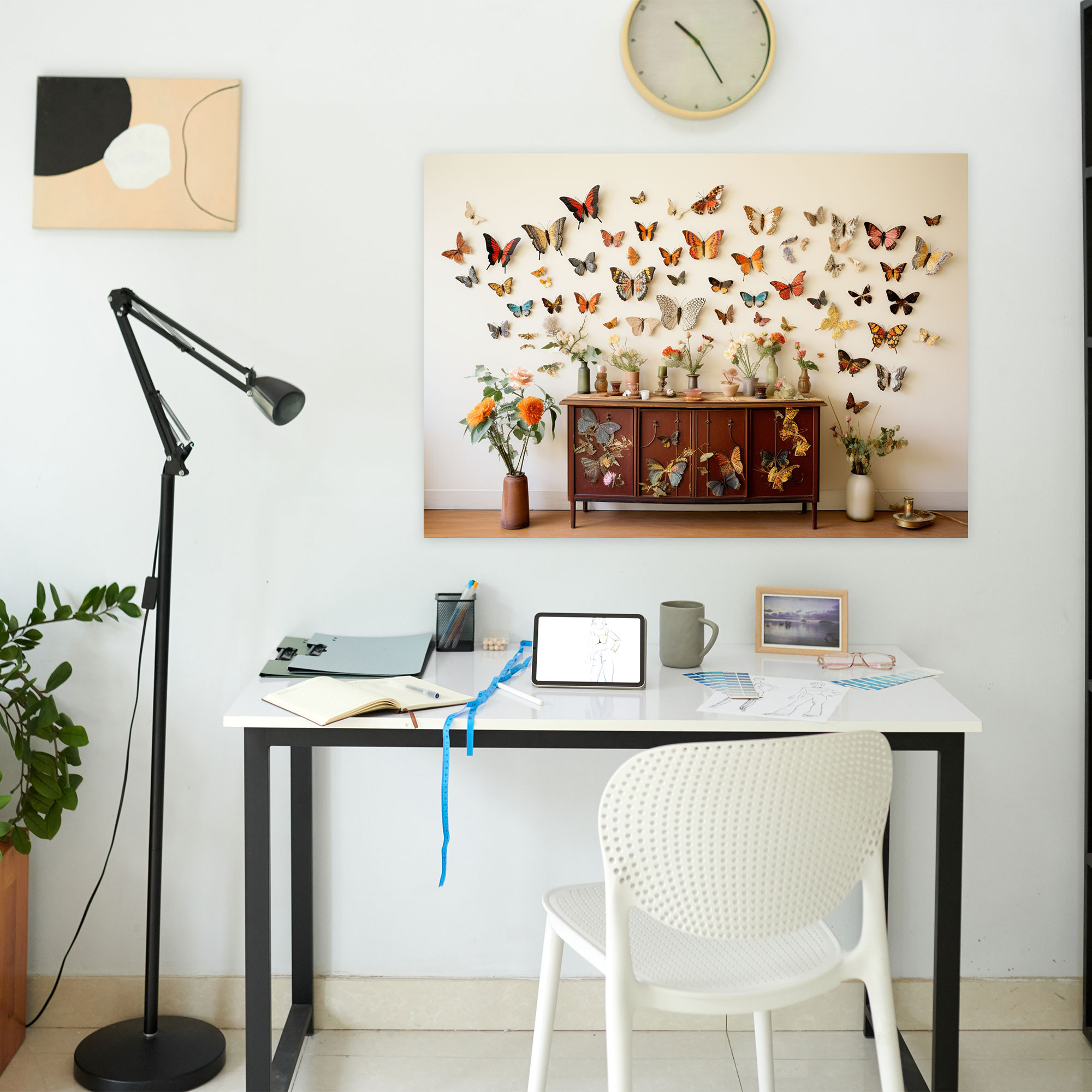 Dried Butterflies Photorealistic Collection Wall Decoration - Dried Butterflies, Canvas Wall Art, Home Decoration, Wall Decoration