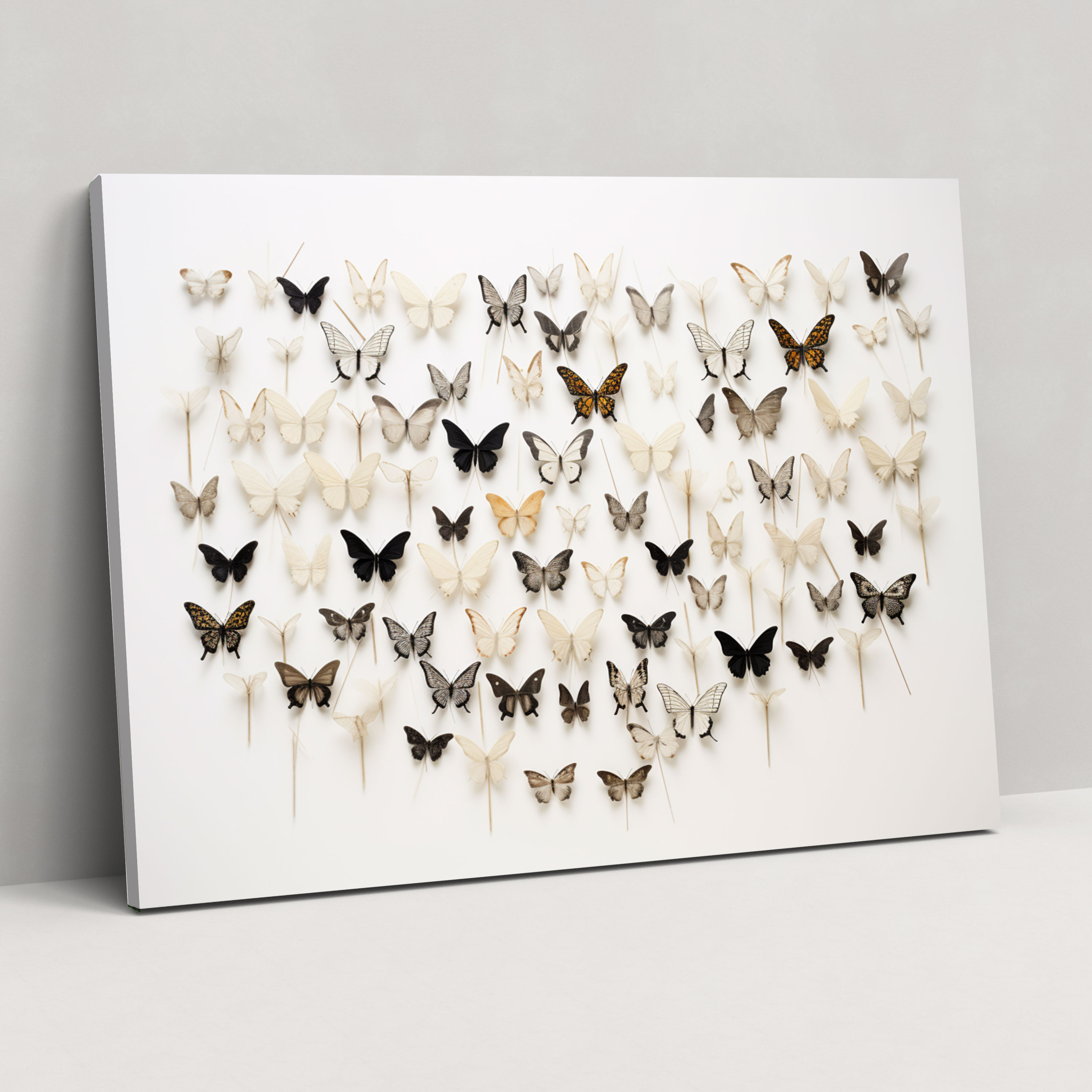 Dried Butterflies Photorealistic Collection Wall Decoration - Dried Butterflies, Contemporary Aesthetic, Wall Decoration, Dried Butterflies Photorealistic Collection
