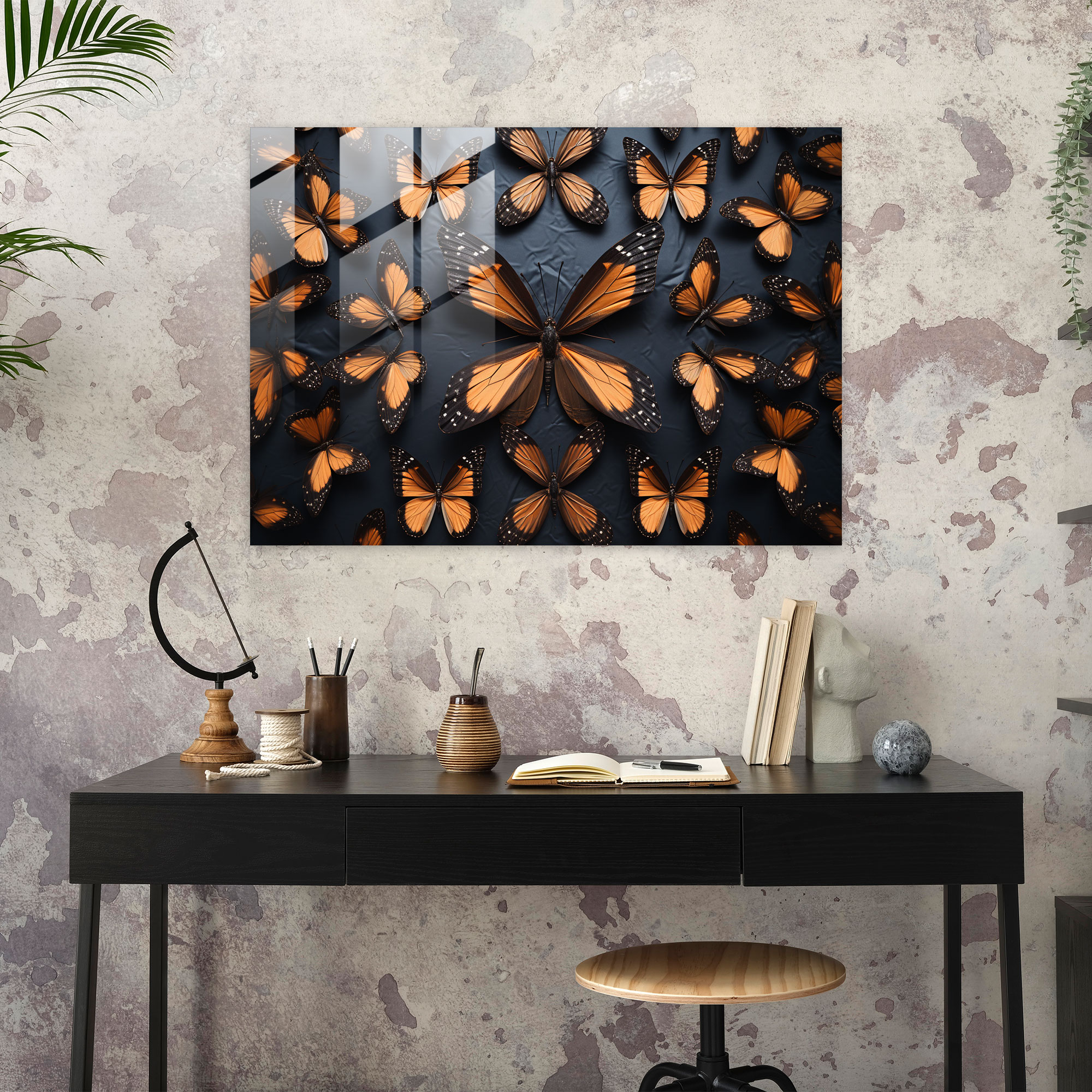 Dried Butterflies Home Decoration - Dried Butterflies, Glass Art, Home Decoration, Dried Butterflies Photorealistic Collection