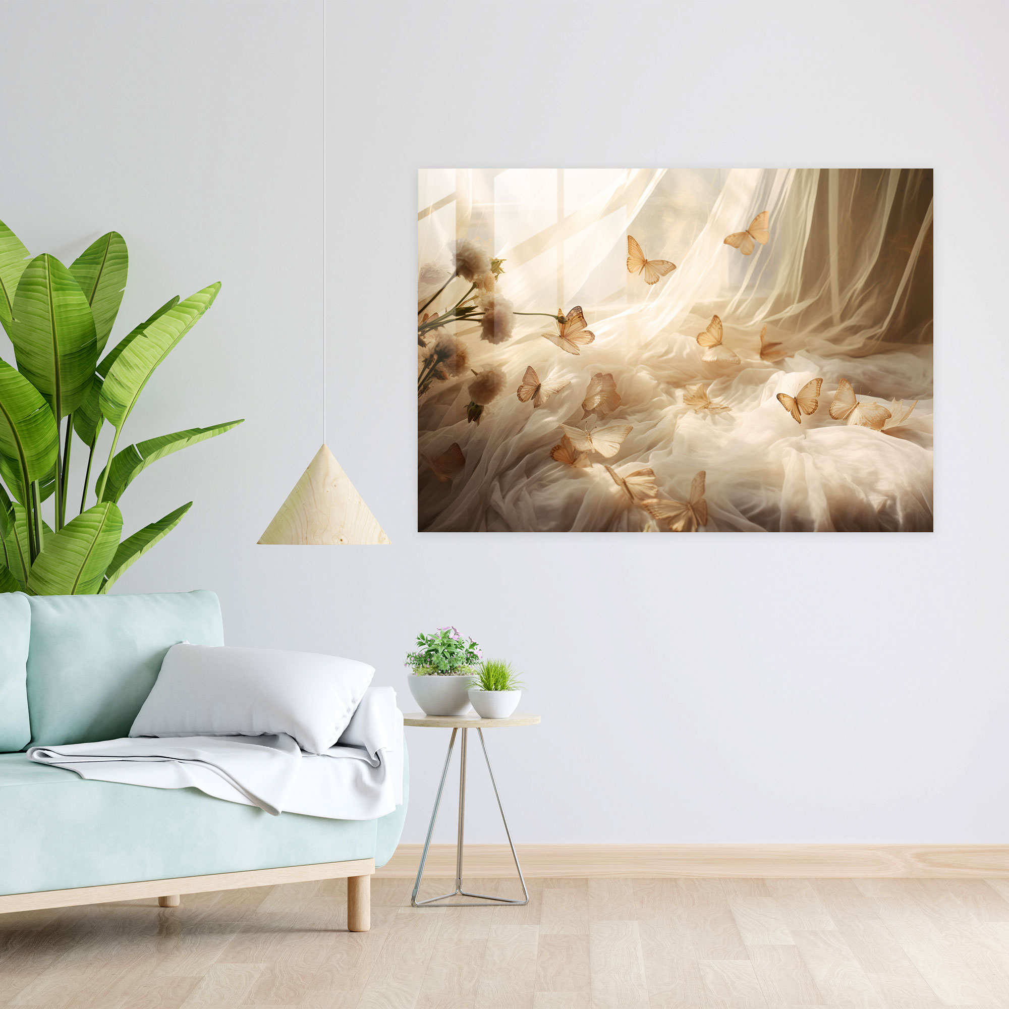 Dried Butterflies Glass Art - Dried Butterflies, Dried Butterflies Photorealistic Collection, Glass Art, Wall Decoration