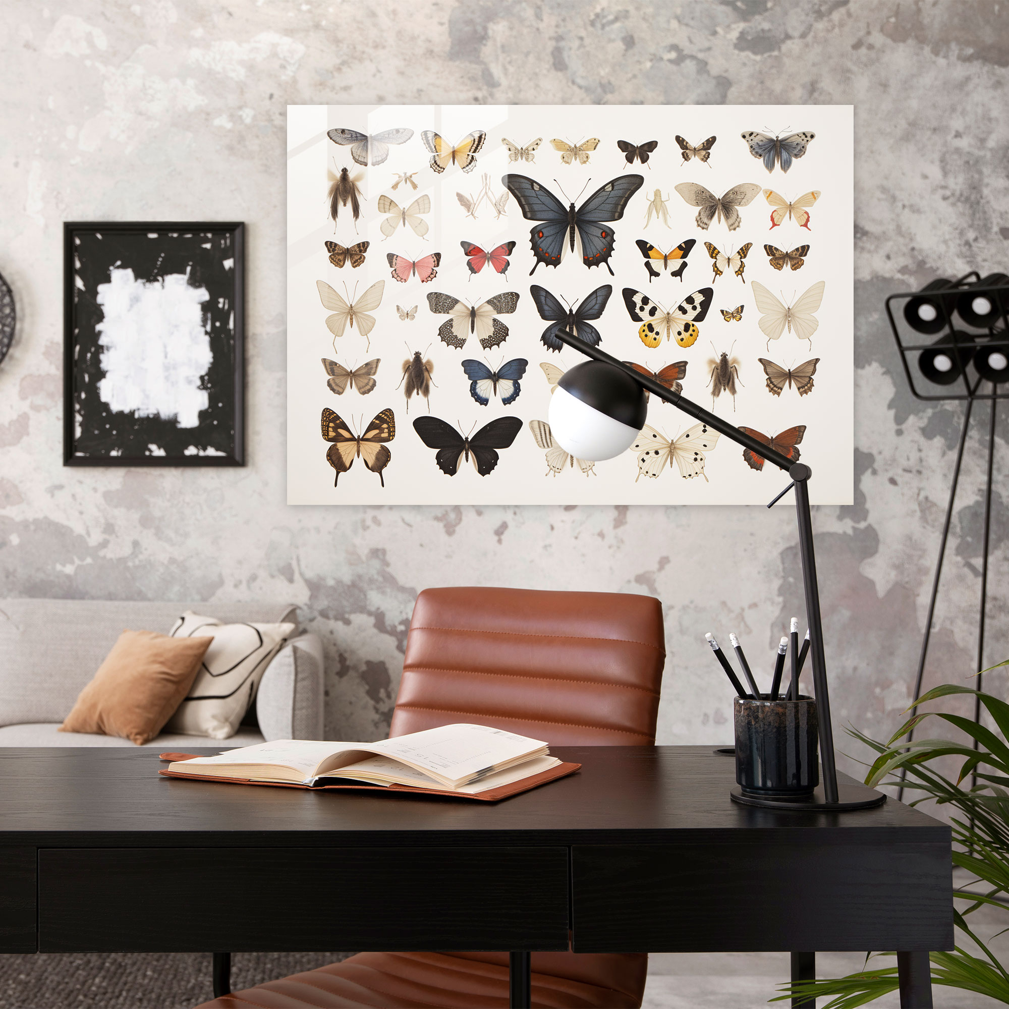 Dried Butterflies Wall Decoration - Dried Butterflies, Home Decoration, Visually Striking, Dried Butterflies Photorealistic Collection