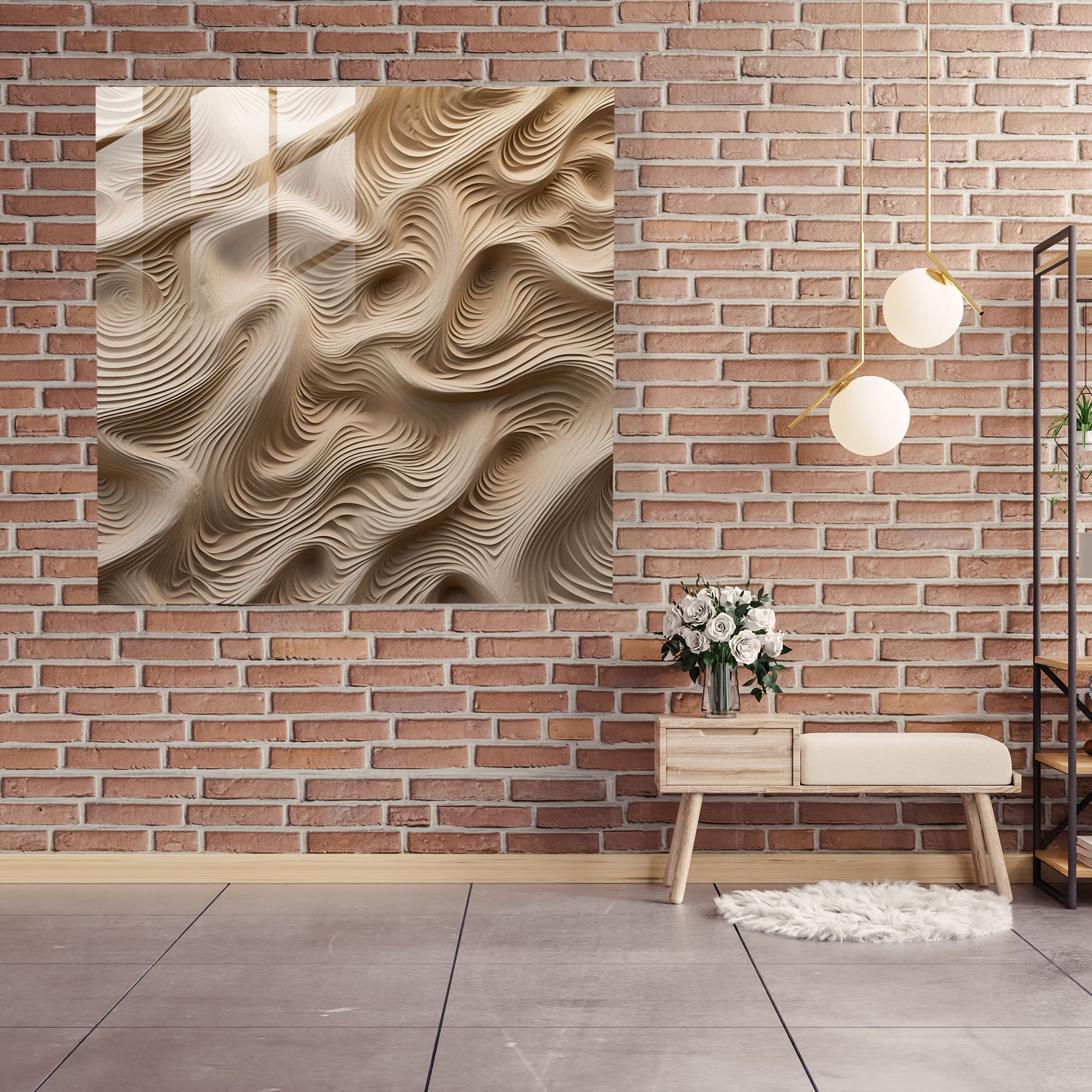 Desert Whispers Glass Print - Desert, Glass Wall Art, Modern Art, Wall Decoration