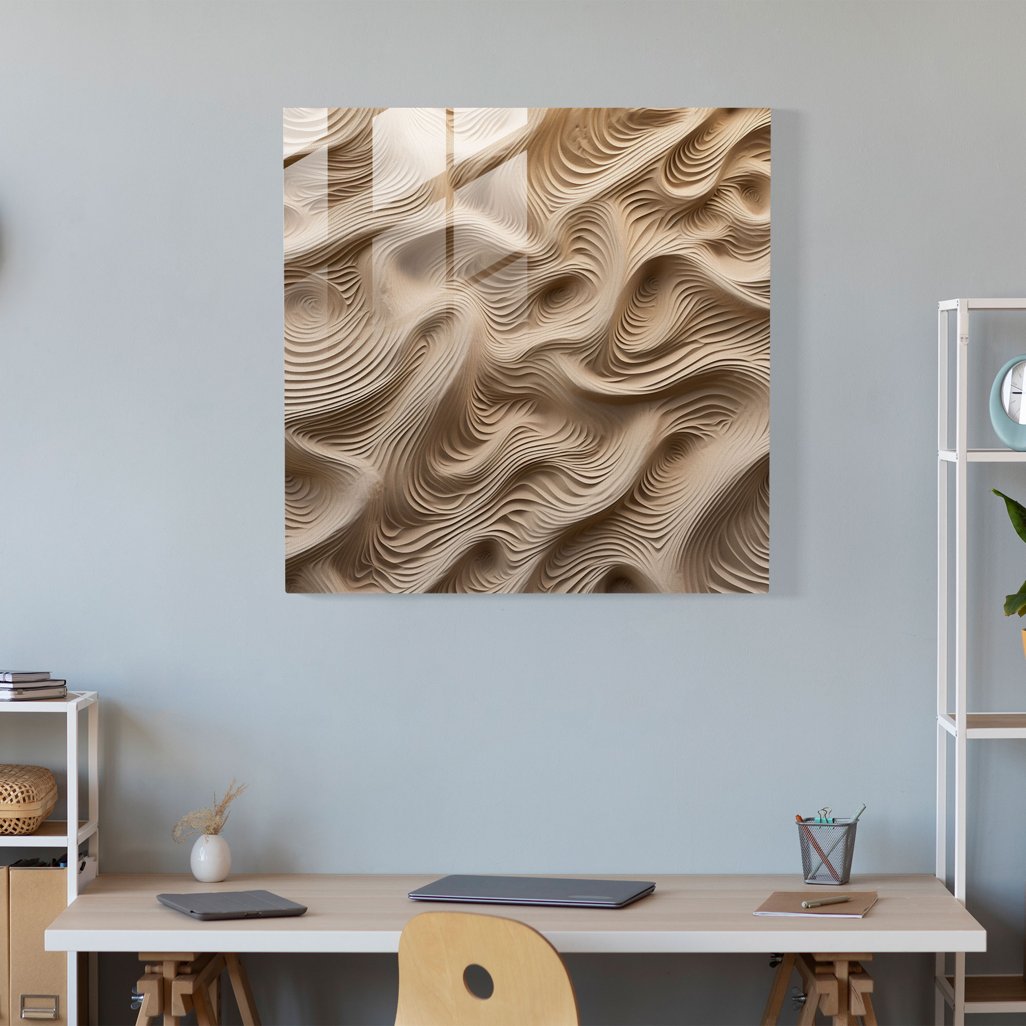 Desert Whispers Glass Print - Desert, Glass Wall Art, Modern Art, Wall Decoration