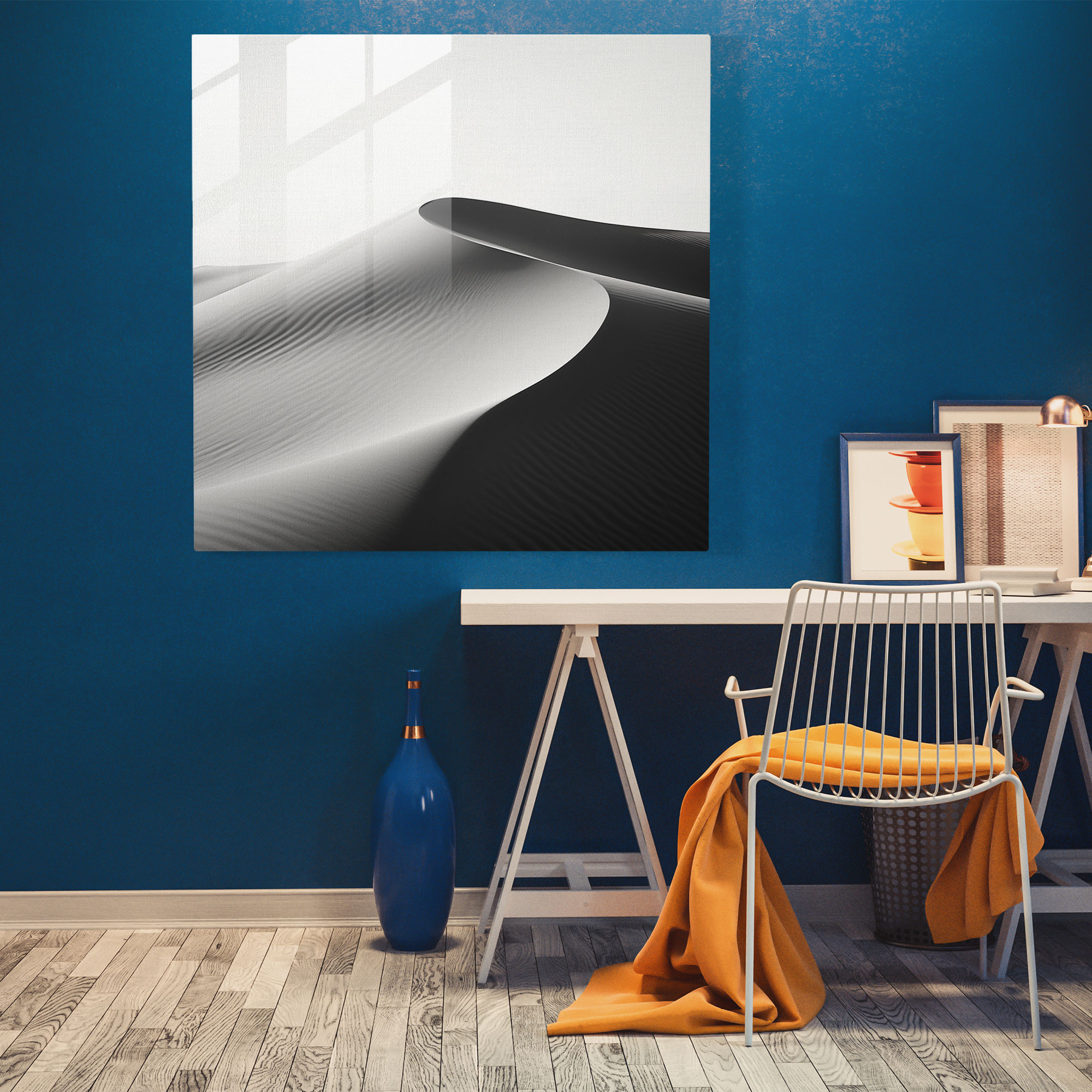 Harmony In The Sands Glass Print - Desert, Harmony In The Sands Glass Print, Home Decoration, Minimalist Design