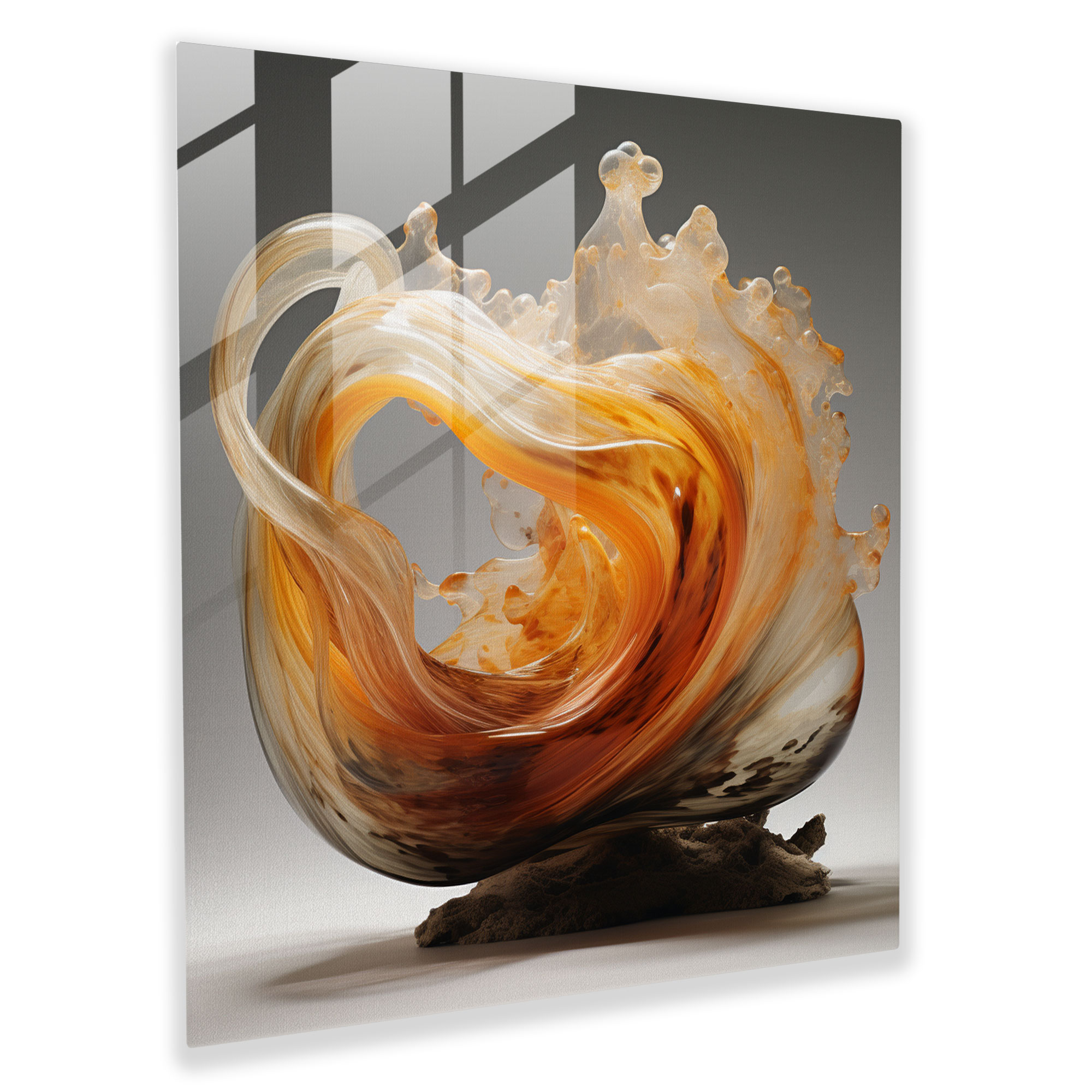 Sandstorm Illusion Glass Print - Desert, Home Decoration, Glass Wall Art, Glass Art