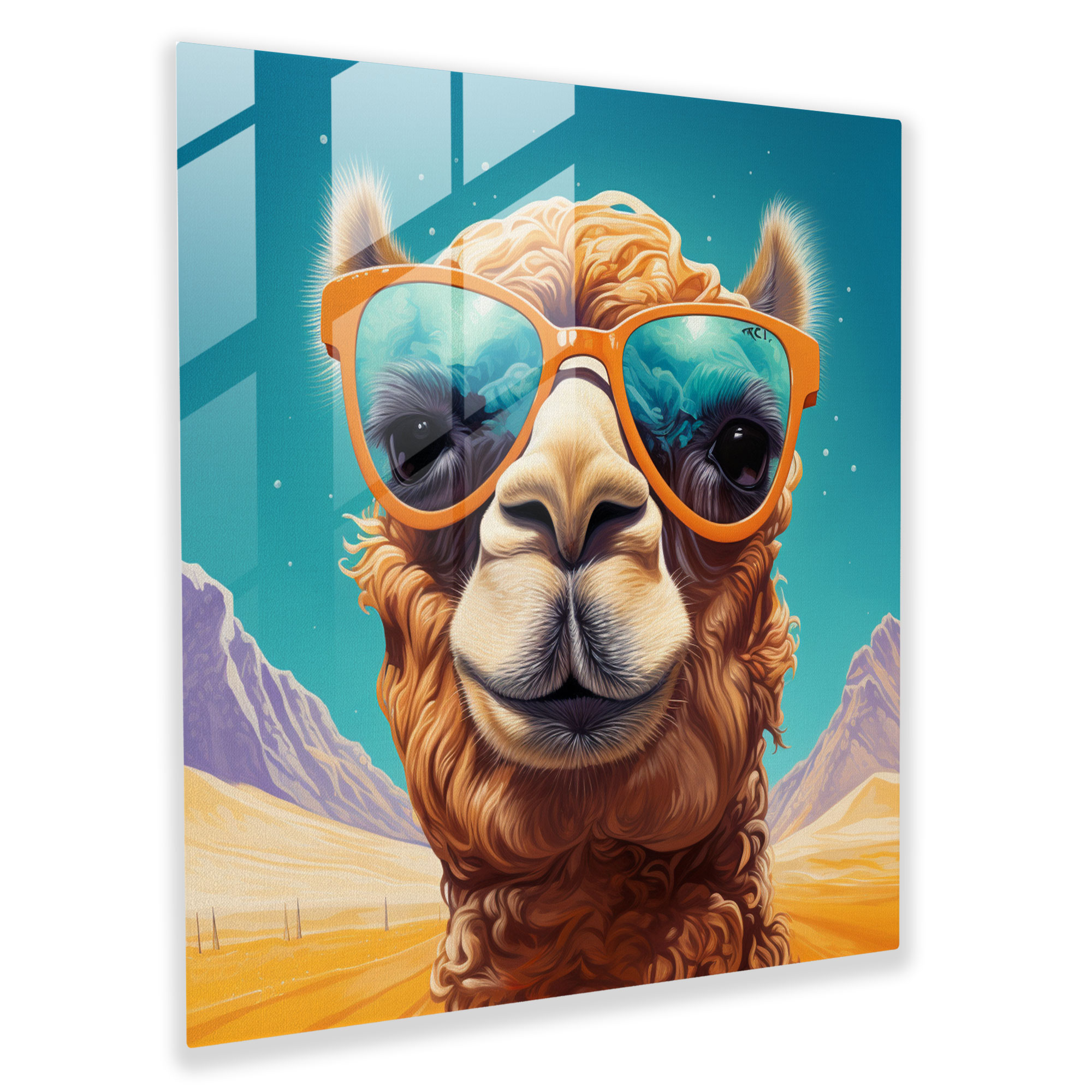 Desert Oasis Glass Print - Desert, Humor, Glass Wall Art, Home Decoration