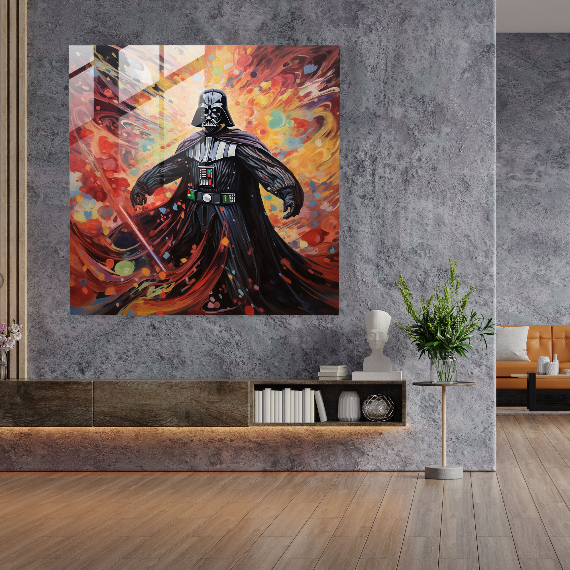 Darth Vader Glass Print - Darth Vader, Glass Print, Modern Art, Darth Vader