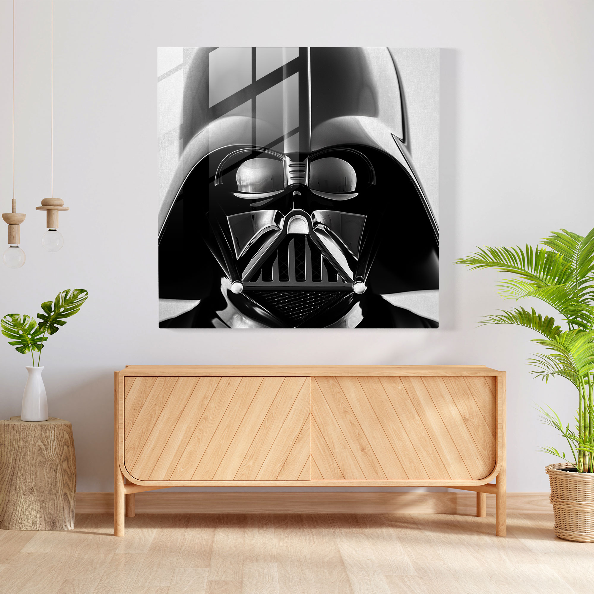 Darth Vader Glass Print - Darth Vader, Glass Art, Home Decoration, Iconic Design