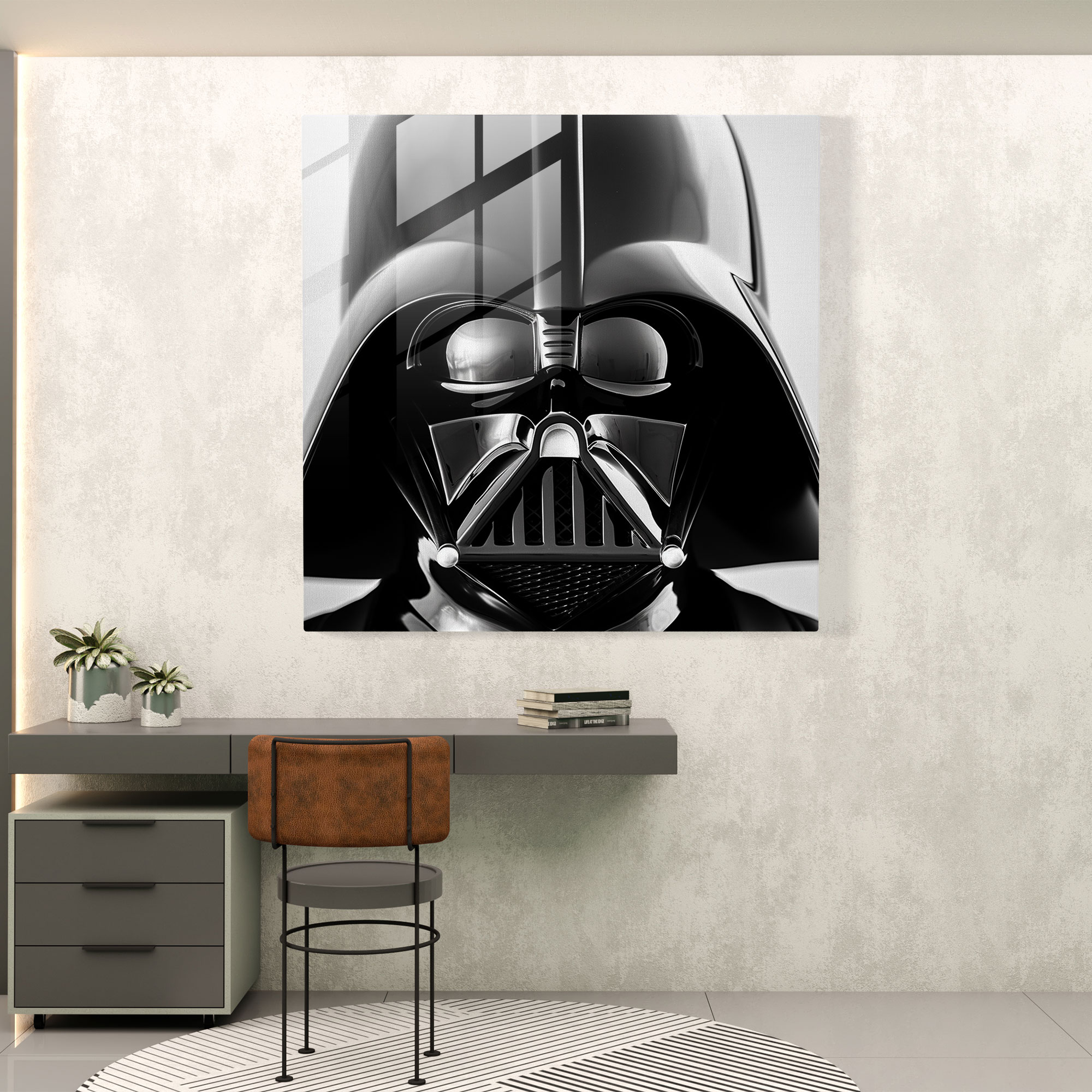 Darth Vader Glass Print - Darth Vader, Glass Art, Home Decoration, Iconic Design