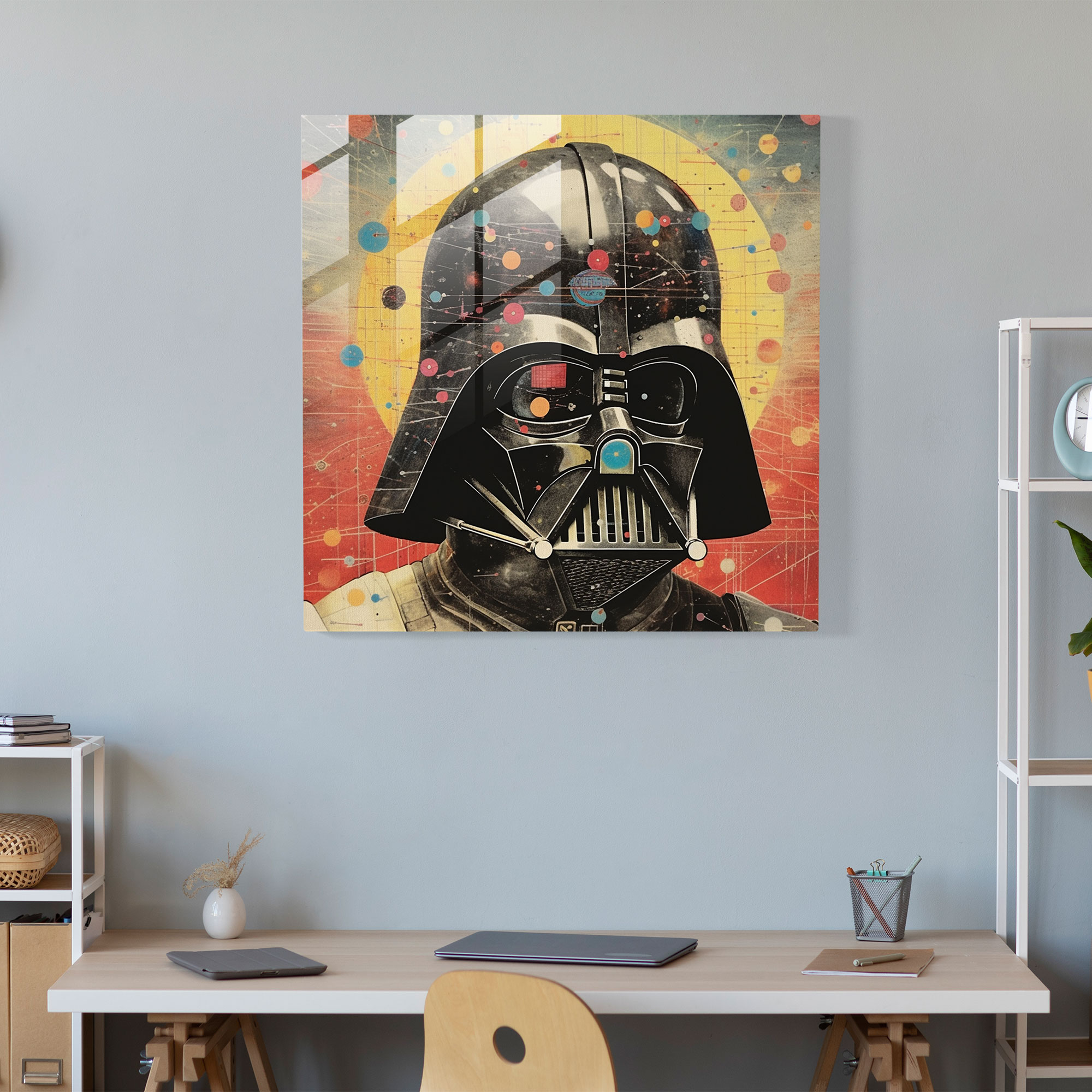 Surreal Glass Print - Darth Vader, Wall Decoration, Galaxy, Darth Vader