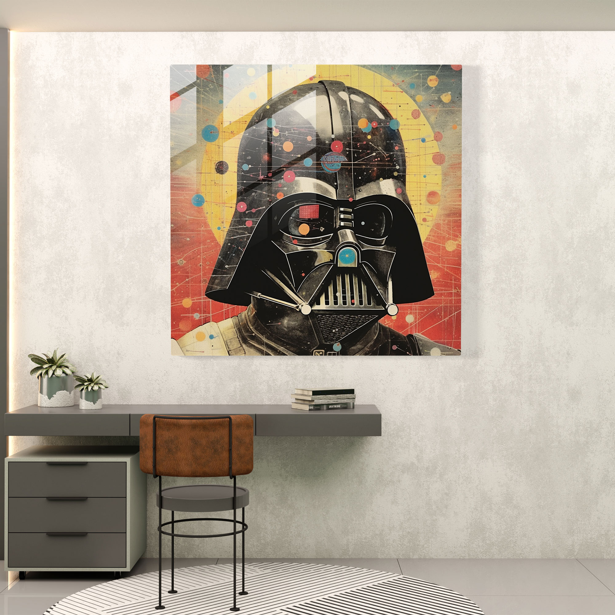 Surreal Glass Print - Darth Vader, Wall Decoration, Galaxy, Darth Vader