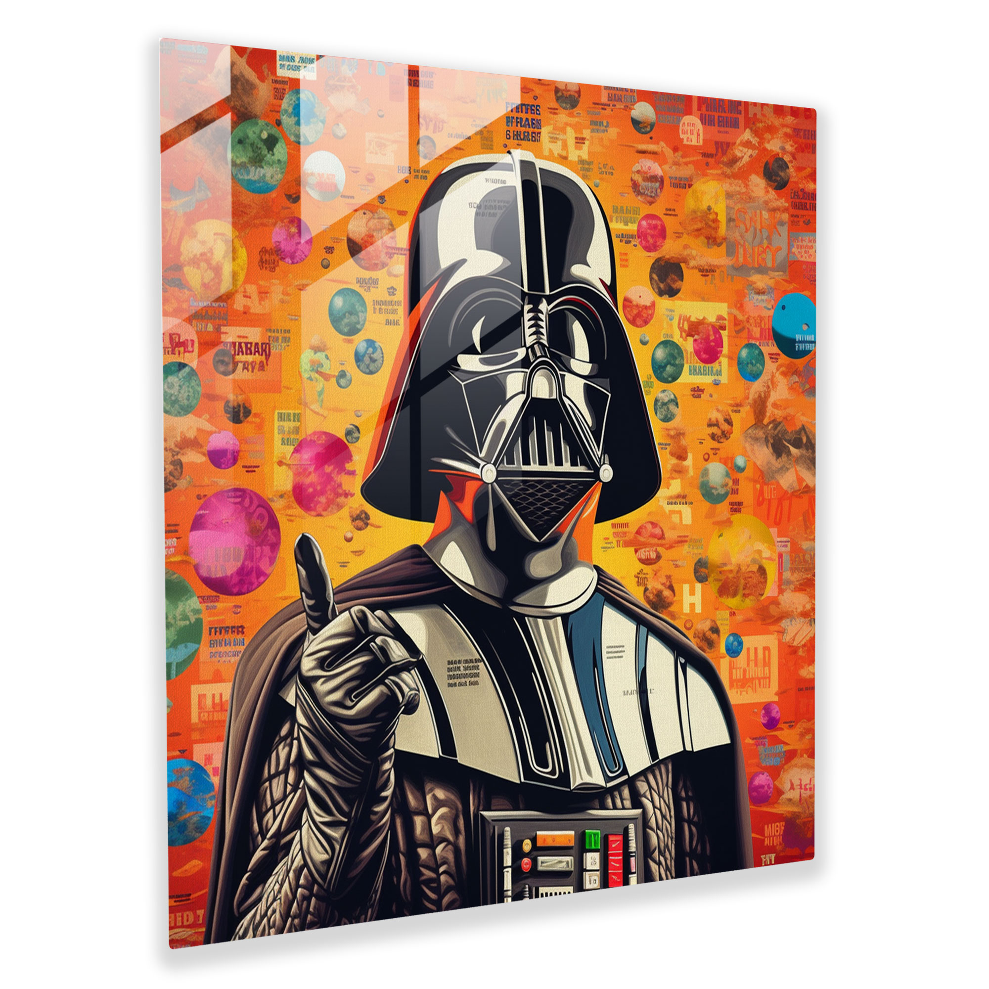 Pop Art Cam Tablo - Darth Vader Cam Duvar Sanatı Pop Art Ev Dekorasyonu