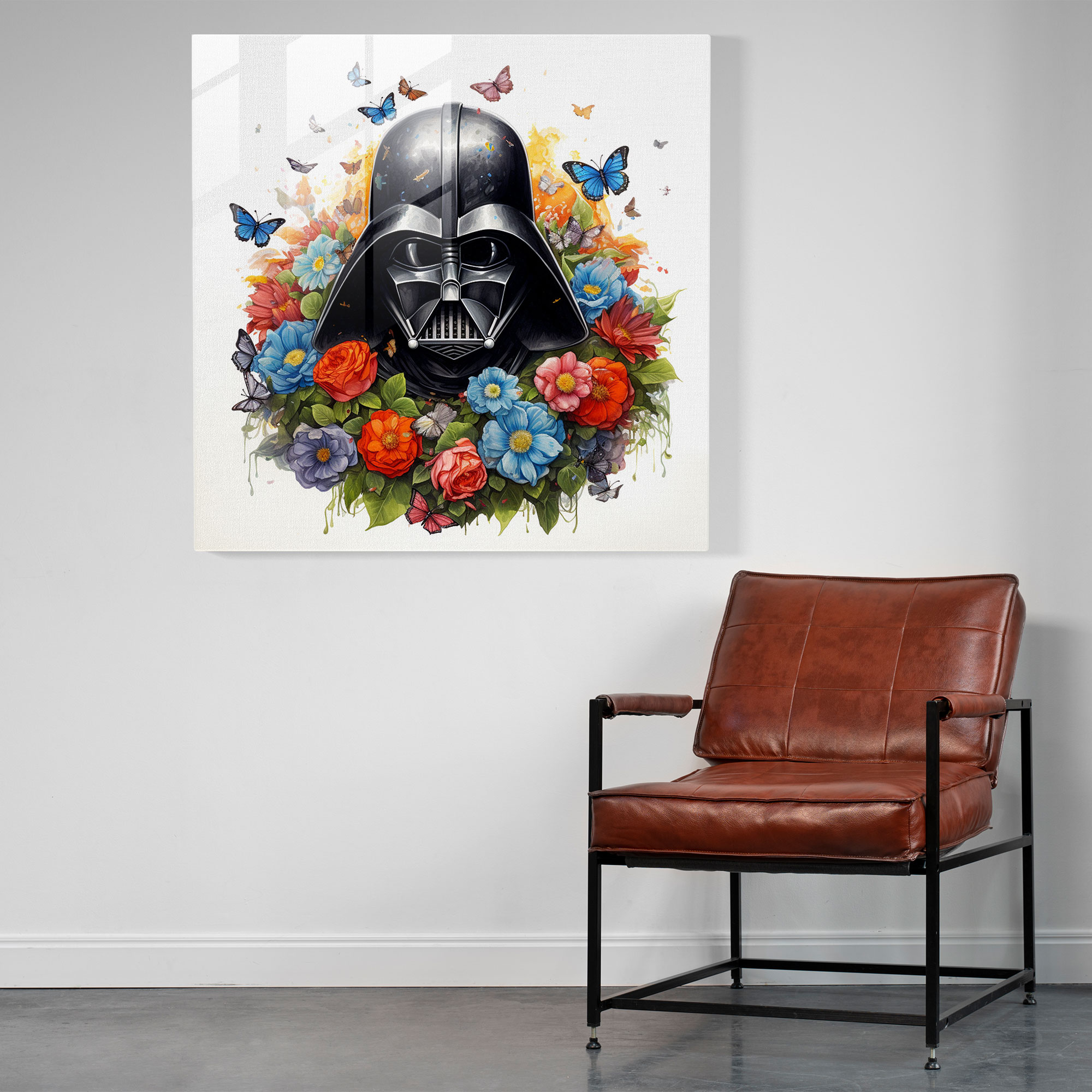Darth Vader Temalı Cam Tablo - Cam Tablo Cam Duvar Sanatı Duvar Dekorasyonu