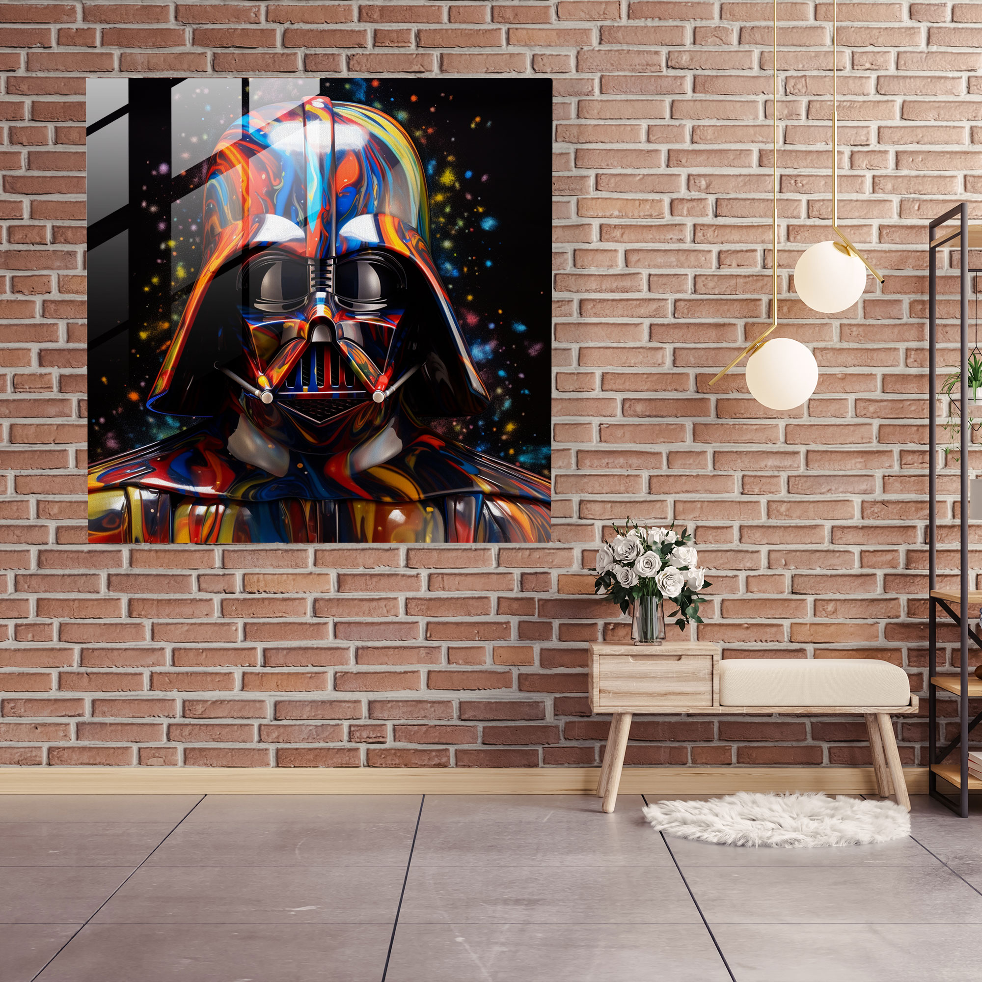 Darth Vader Glass Print - Darth Vader, Wall Decoration, Glass Wall Art, Glass Art