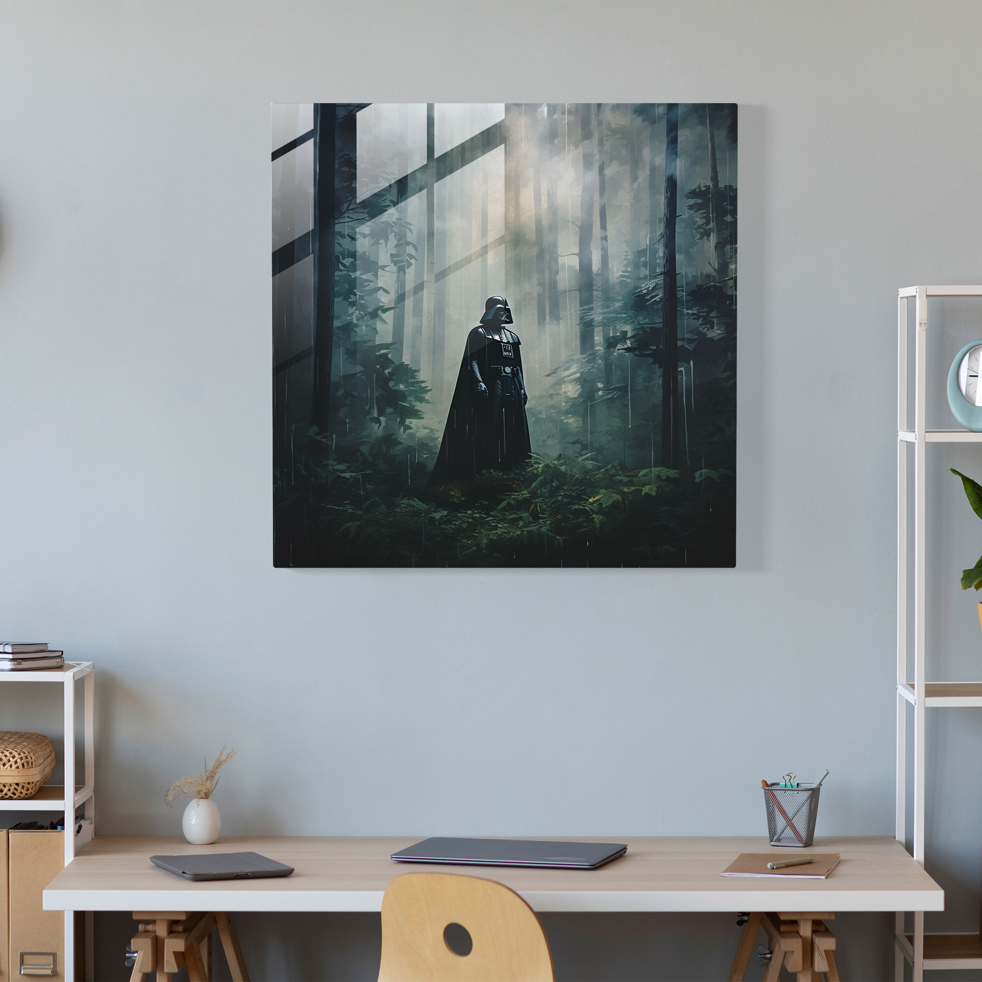 Darth Vader İzlenimci Cam Tablo - Modern Sanat Cam Duvar Sanatı