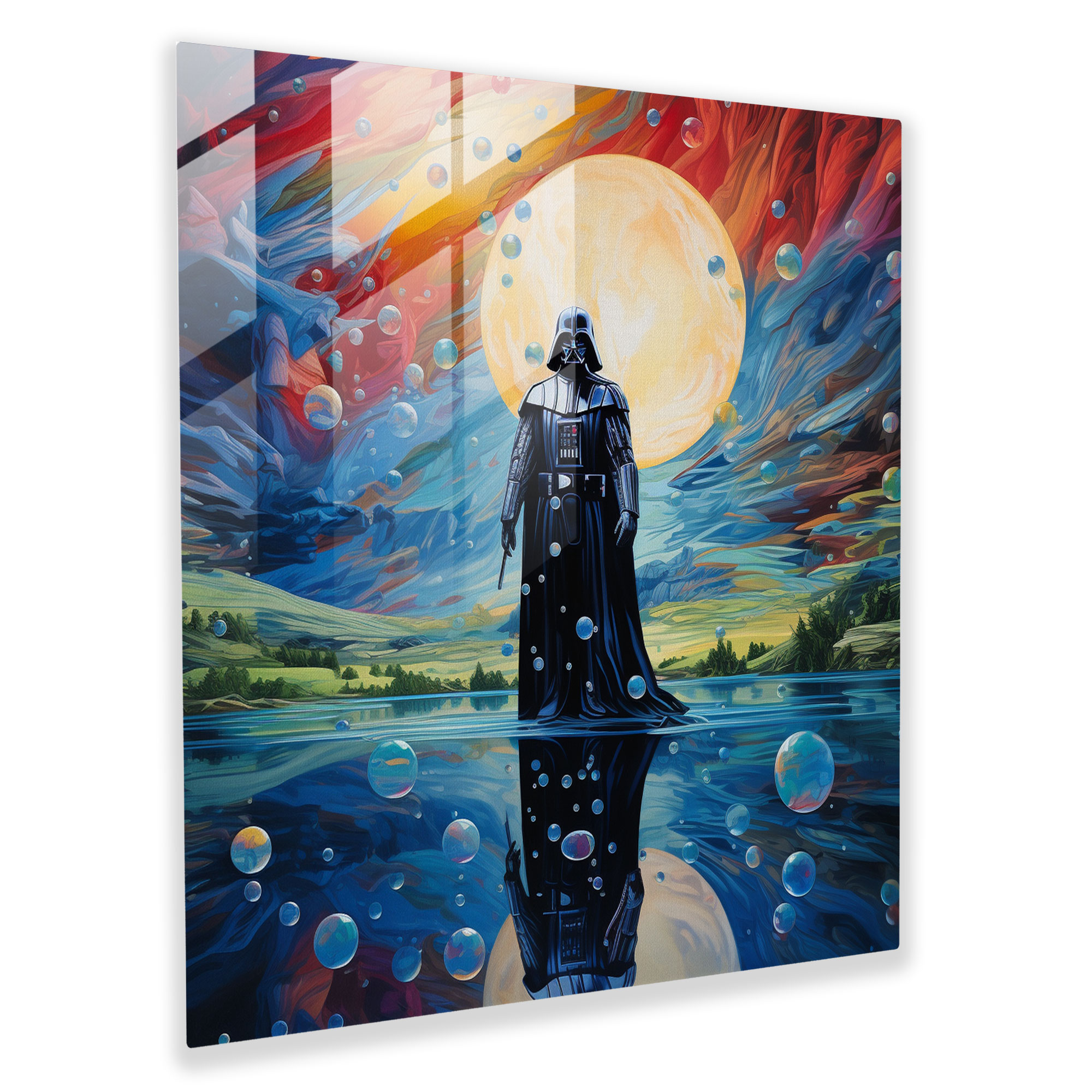 Surreal Dreamscape Darth Vader Glass Wall Art - Darth Vader, Home Decoration, Glass Wall Art, Darth Vader