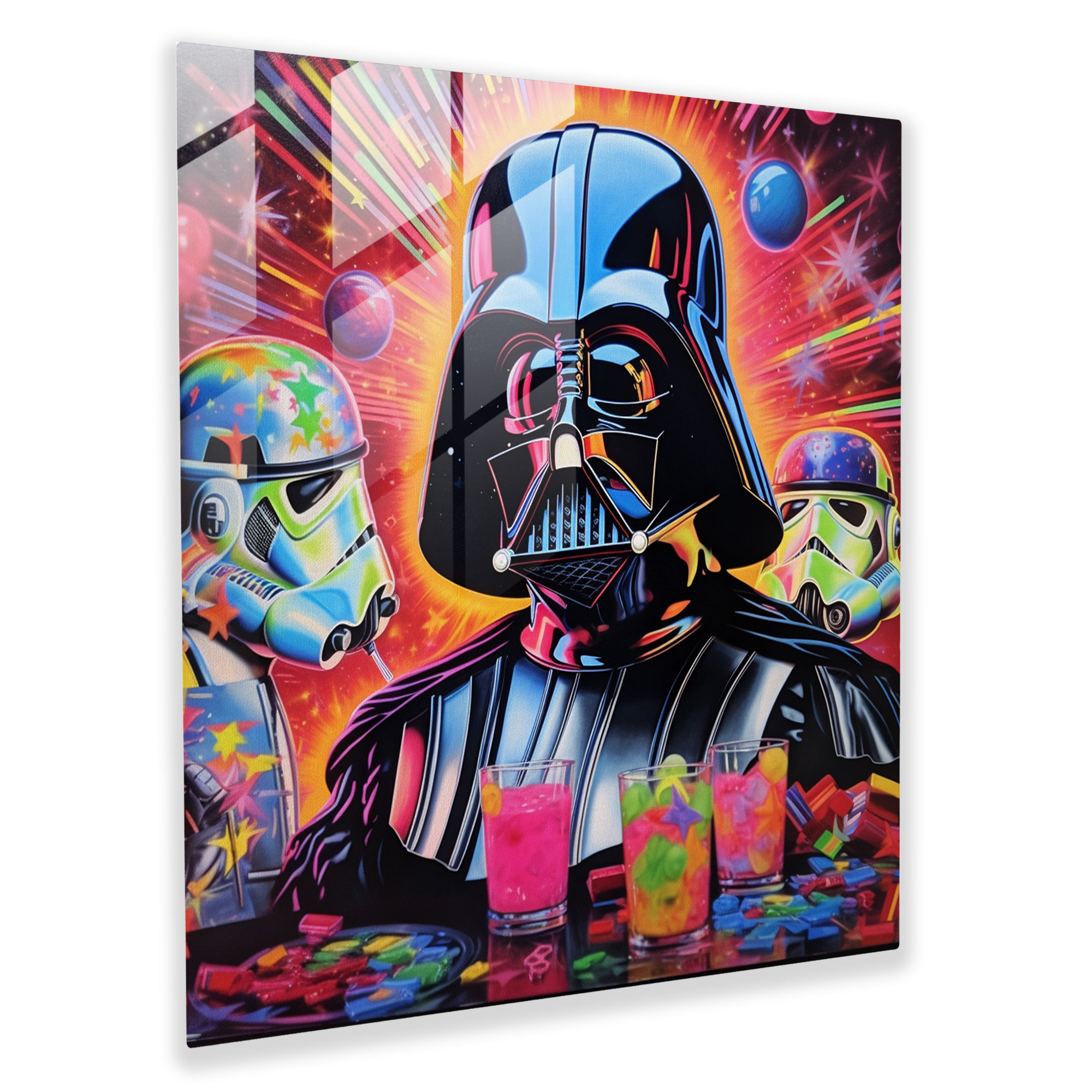 Retro Disco Darth Vader Cam Tablo - Darth Vader Cam Tablo Modern Sanat