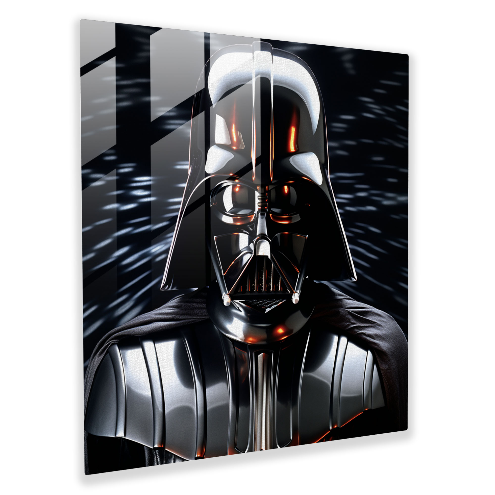 Realistic Menace Darth Vader Glass Print - Darth Vader, Darth Vader, Glass Art, Wall Decoration