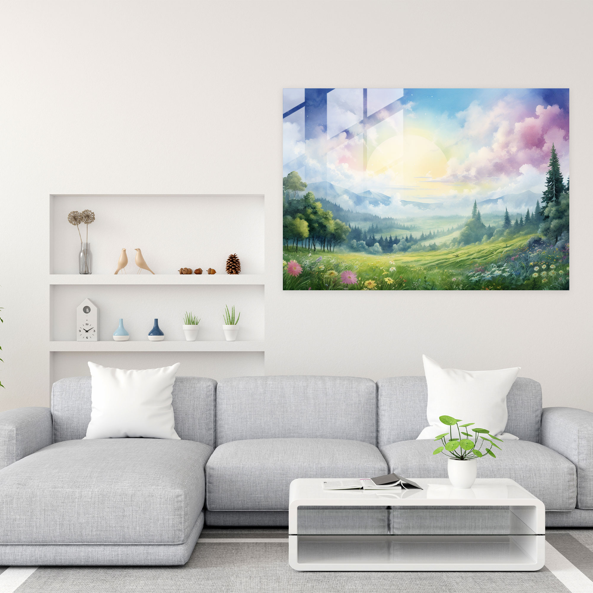 Earth Glass Print - Earth, Glass Print, Modern Art, Watercolor Painting