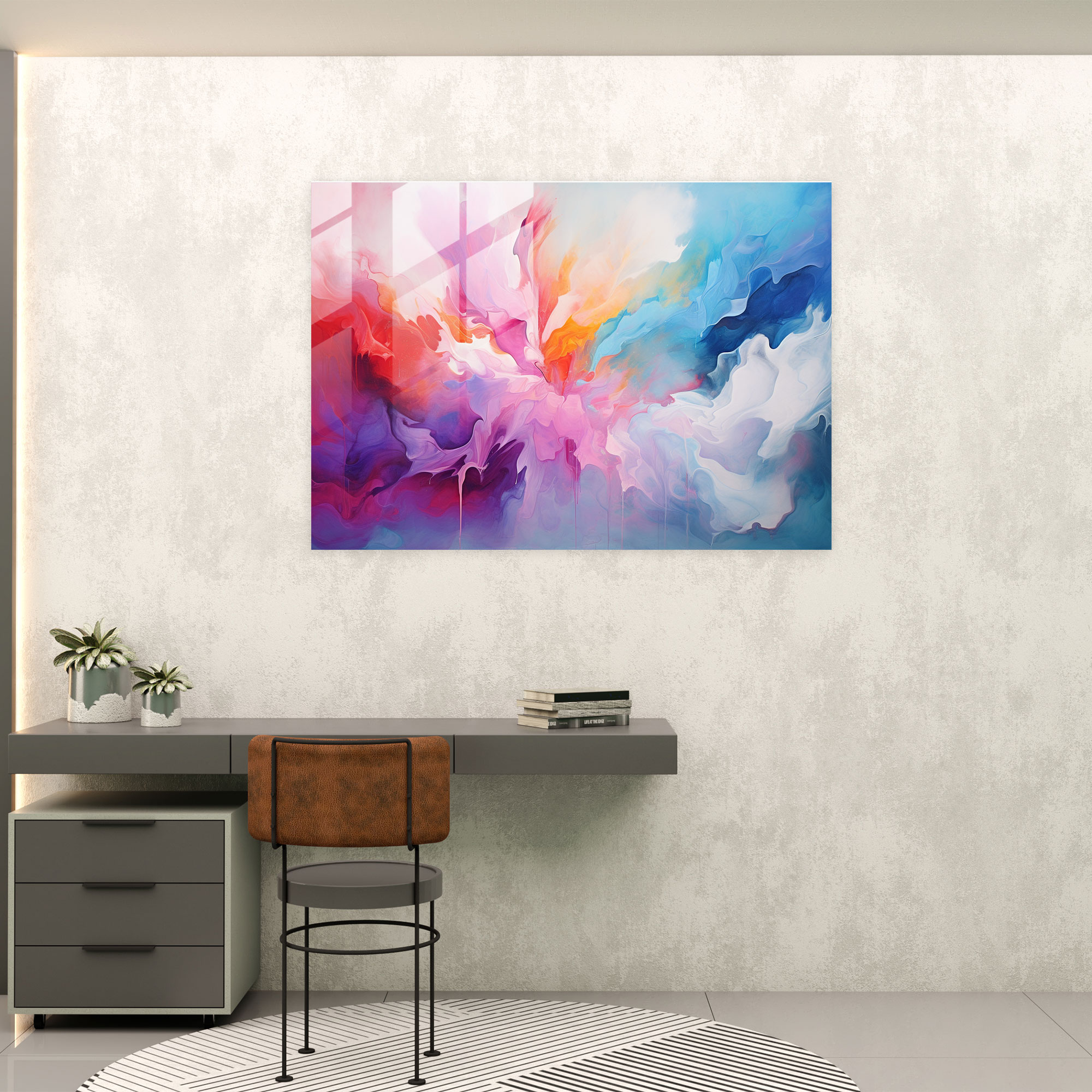 Earth Glass Wall Art - Earth, Glass Wall Art, Home Decoration, Contemporary Abstract Artwork