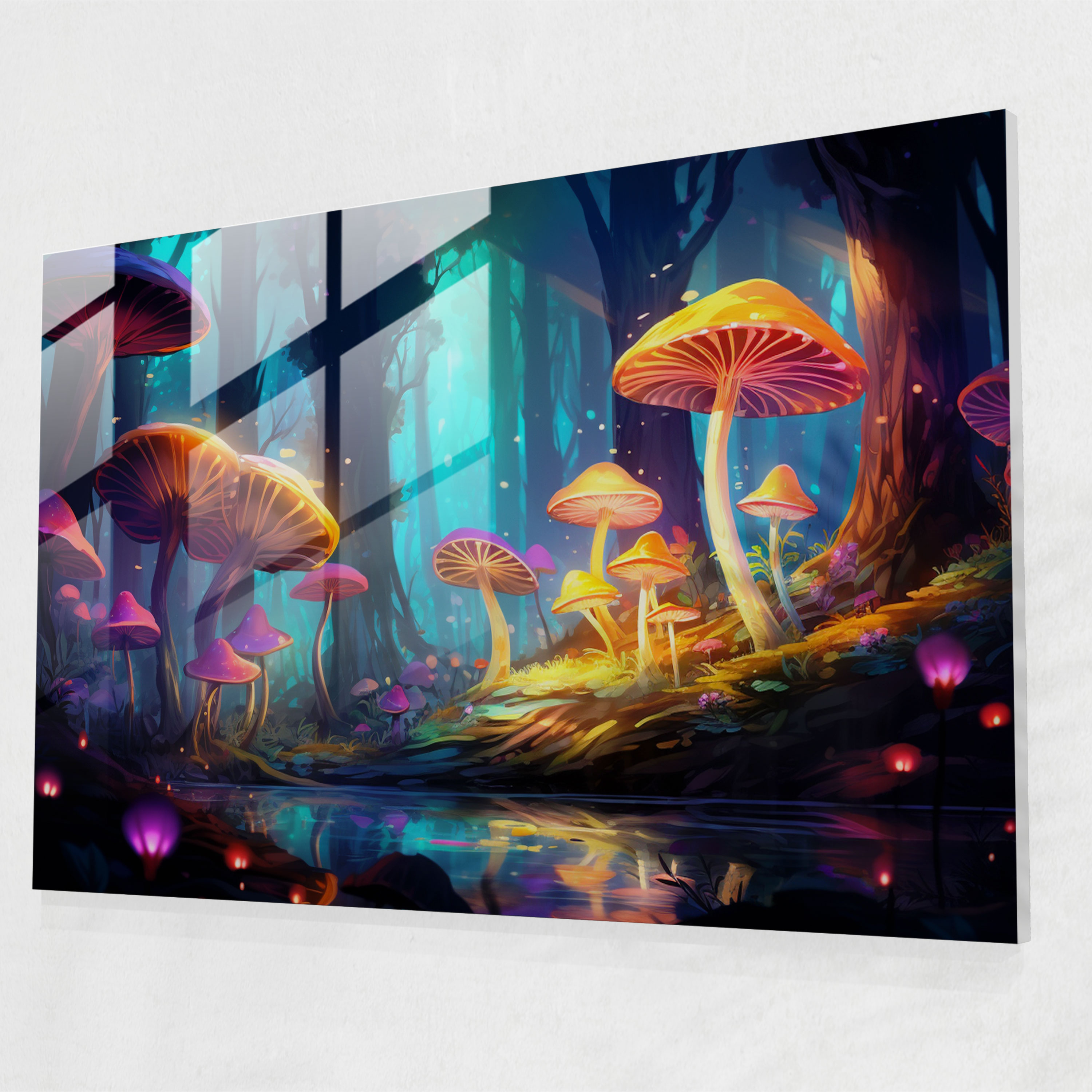 Earth Modern Art - Earth, Colorful Trees, Earth, Wall Decoration