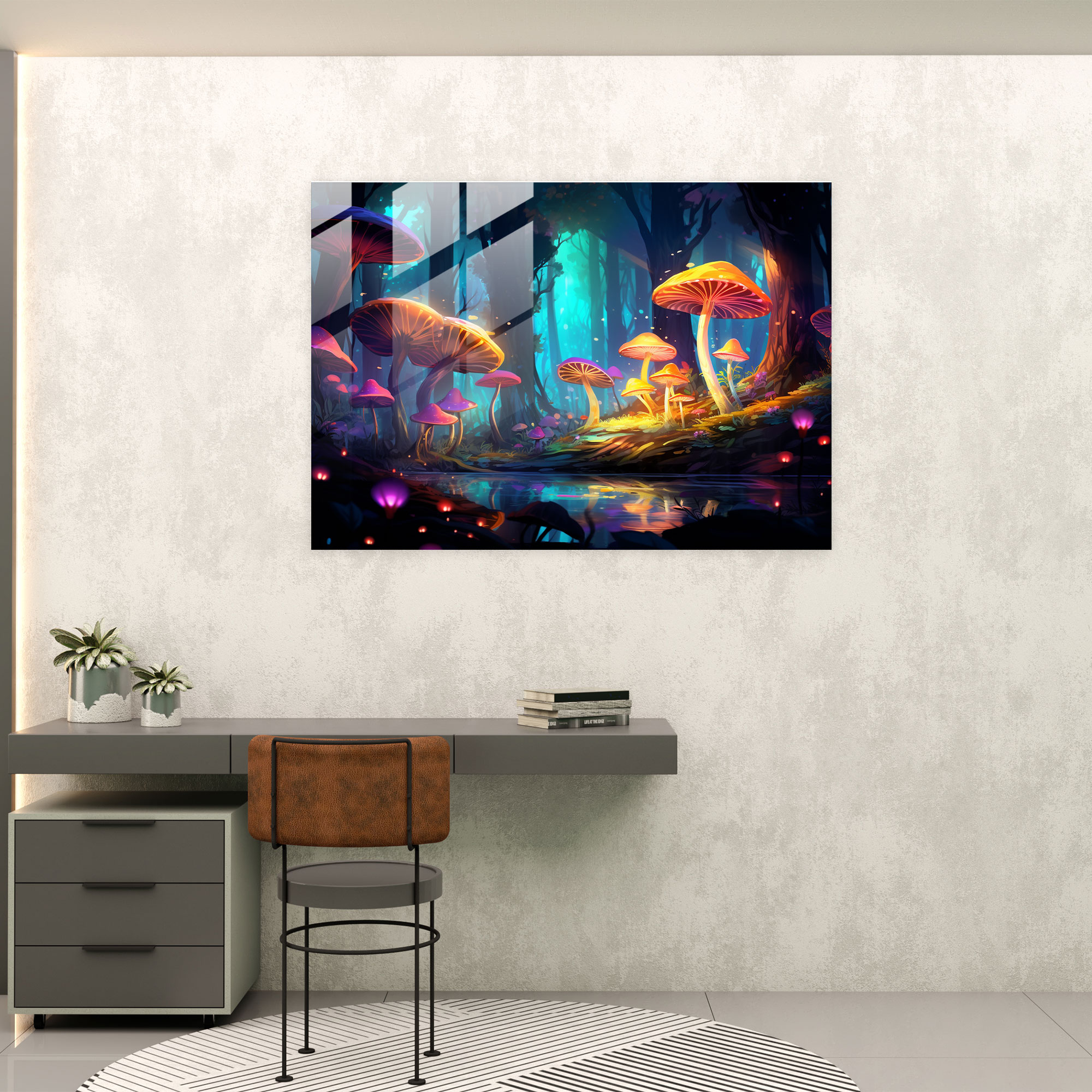 Earth Modern Art - Earth, Colorful Trees, Earth, Wall Decoration