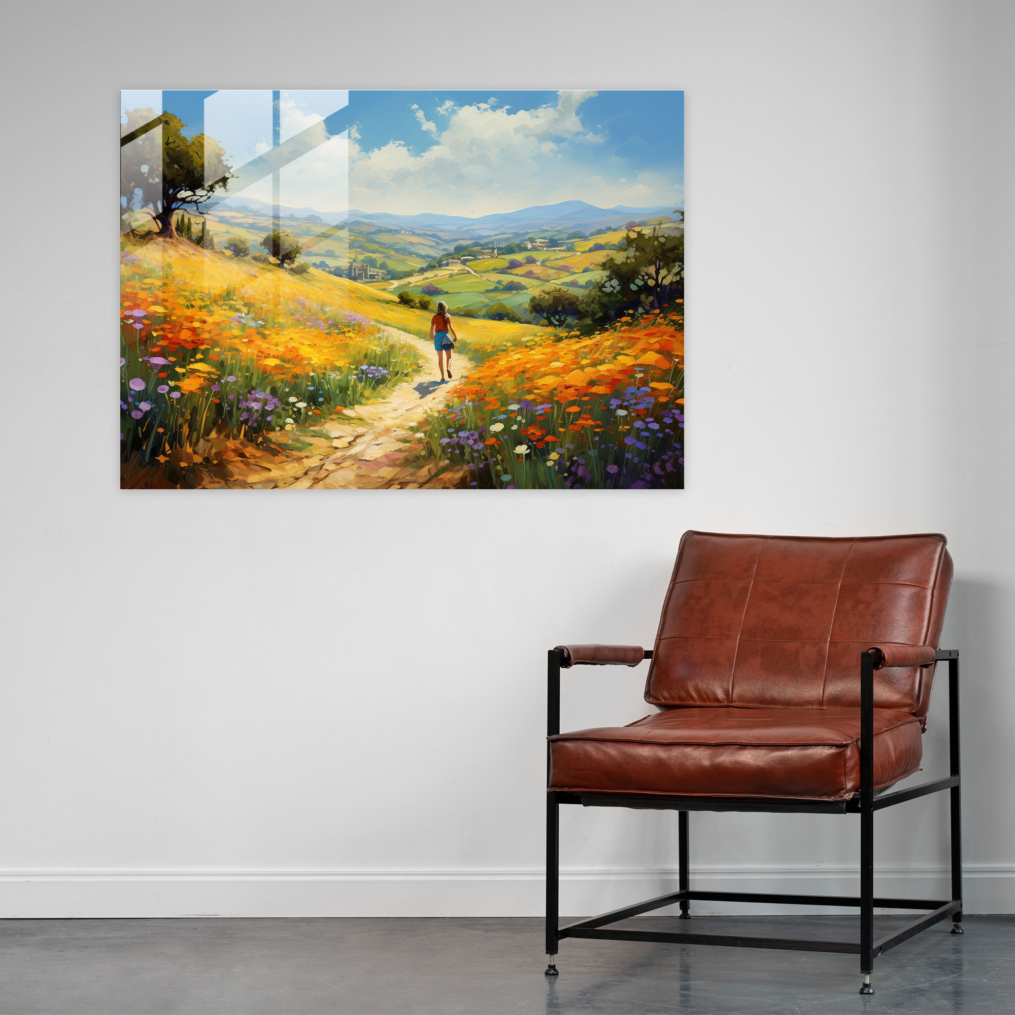 Serene Earthscape Glass Print - Earth, Modern Art, Wall Decoration, Home Decoration