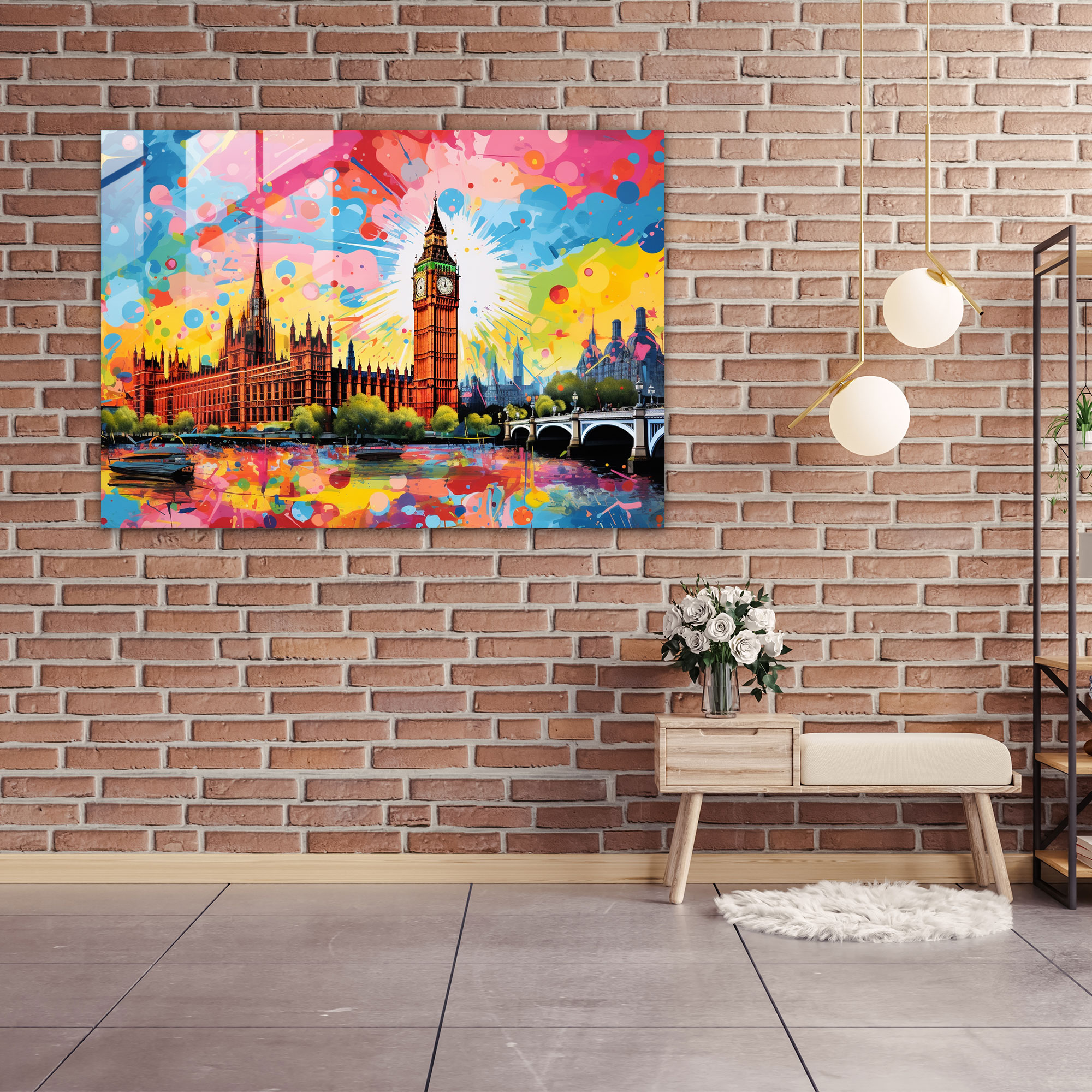 Colorful Earth Pop Art Glass Print - Earth, Vibrant Colors, Glass Print, Earth