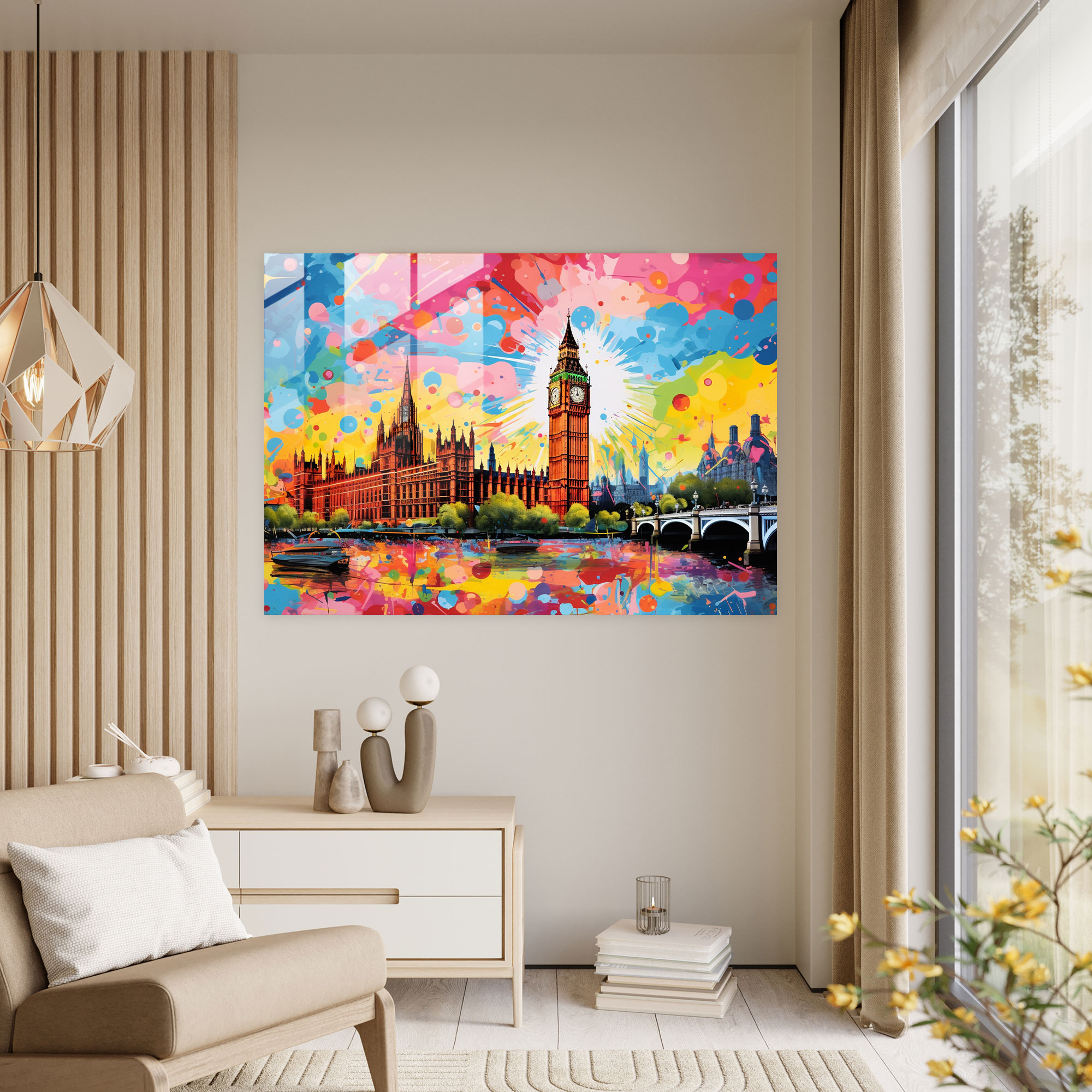 Colorful Earth Pop Art Glass Print - Earth, Vibrant Colors, Glass Print, Earth