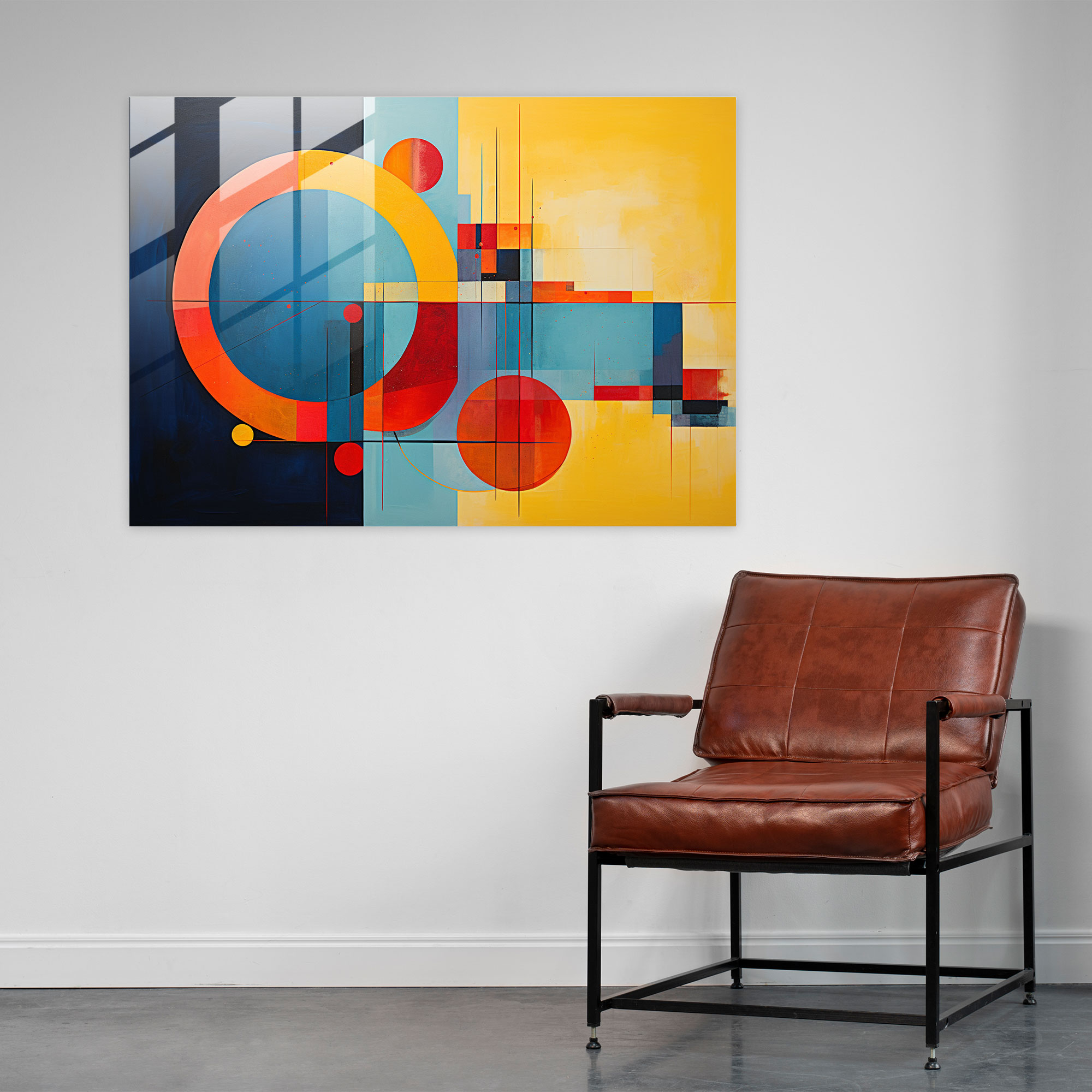 Geometric Earth Glass Wall Art - Earth, Glass Art, Modern Art, Earth-Inspired Composition