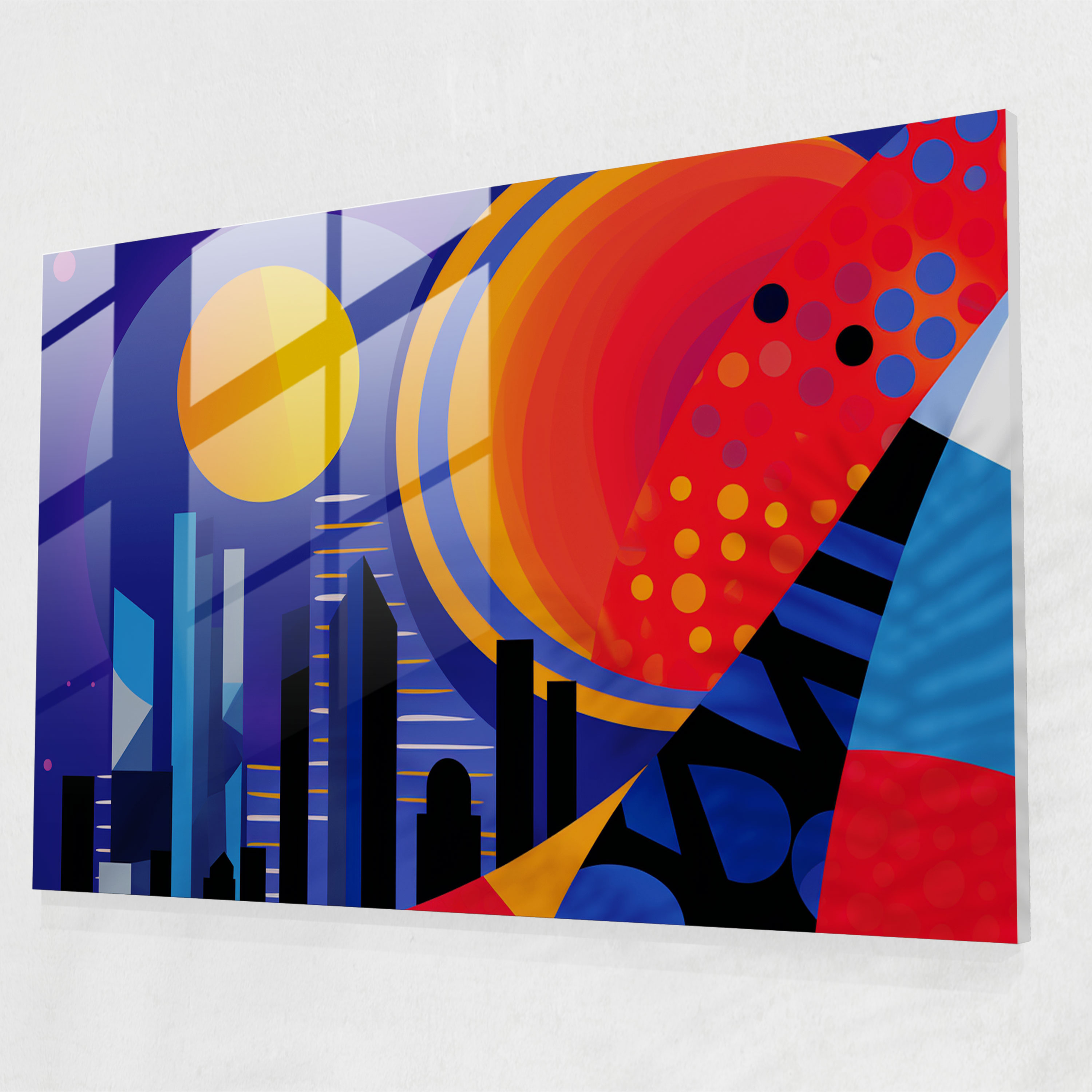 Moon Wall Decoration - Earth, Creativity, Geometric Patterns, Wall Decoration