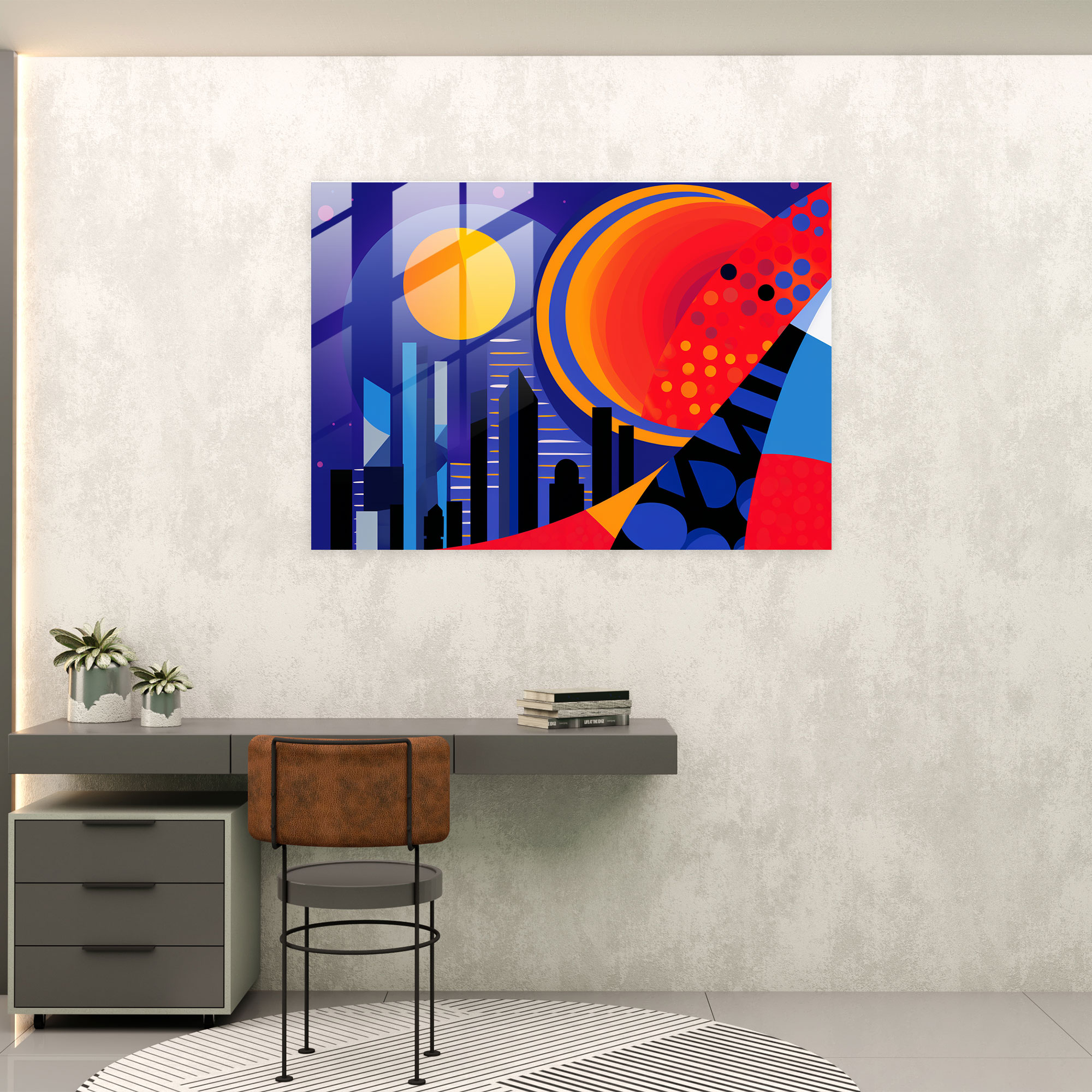 Moon Wall Decoration - Earth, Creativity, Geometric Patterns, Wall Decoration