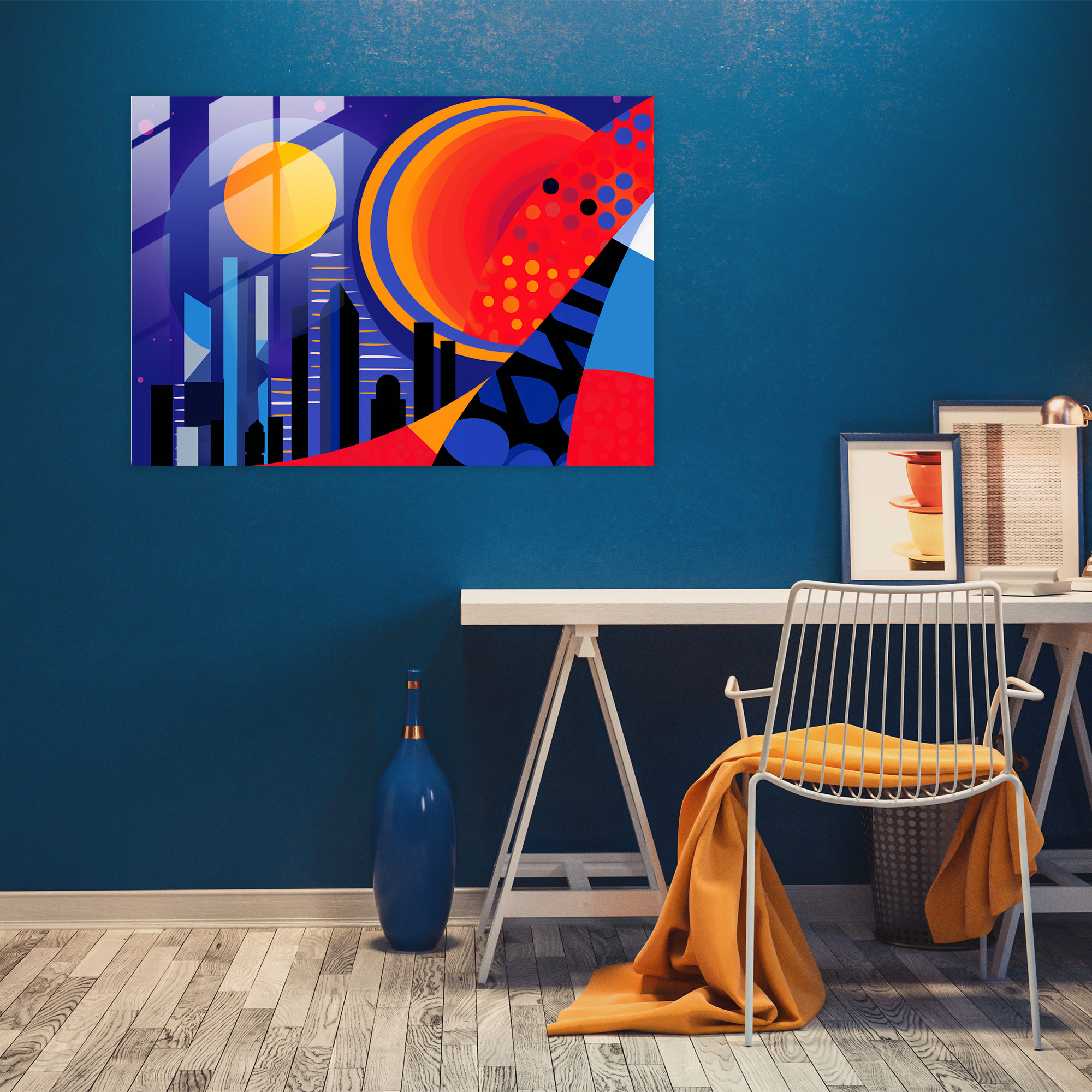 Moon Wall Decoration - Earth, Creativity, Geometric Patterns, Wall Decoration