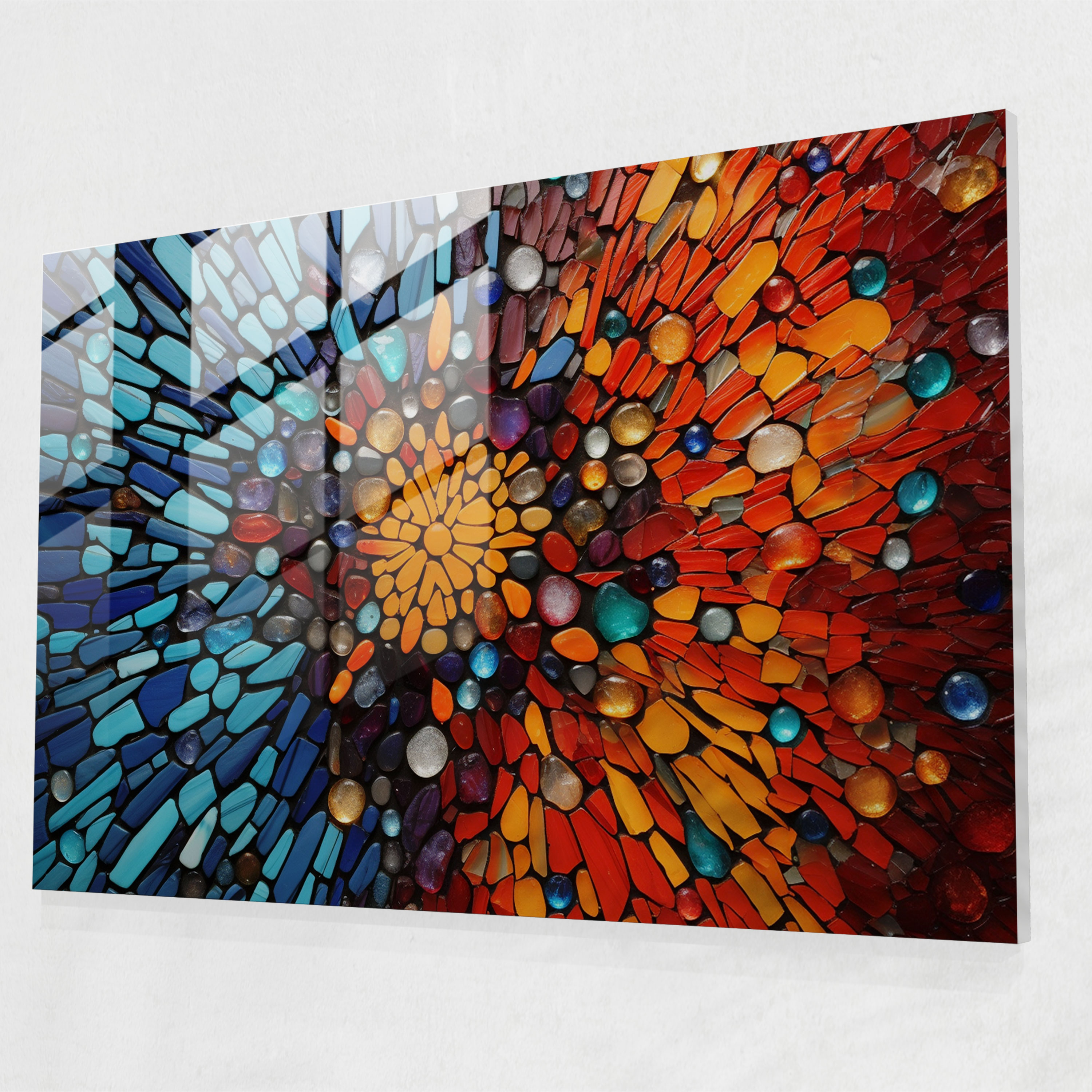 Cosmic Explosion Glass Print - Earth, Glass Print, Glass Wall Art, Glass Art