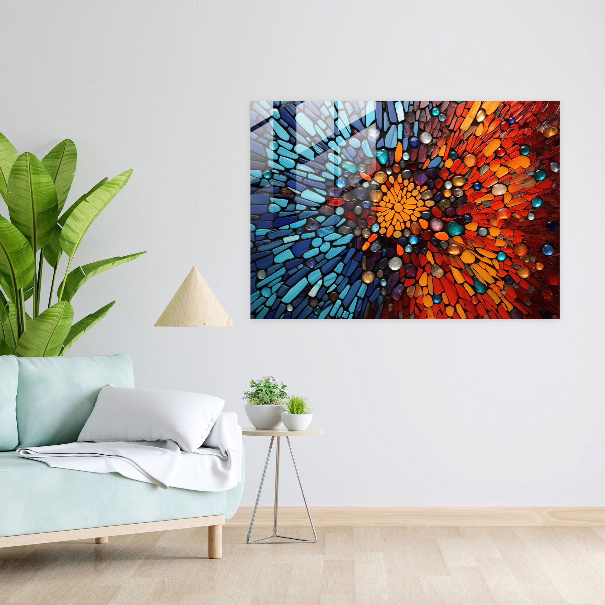 Cosmic Explosion Glass Print - Earth, Glass Print, Glass Wall Art, Glass Art