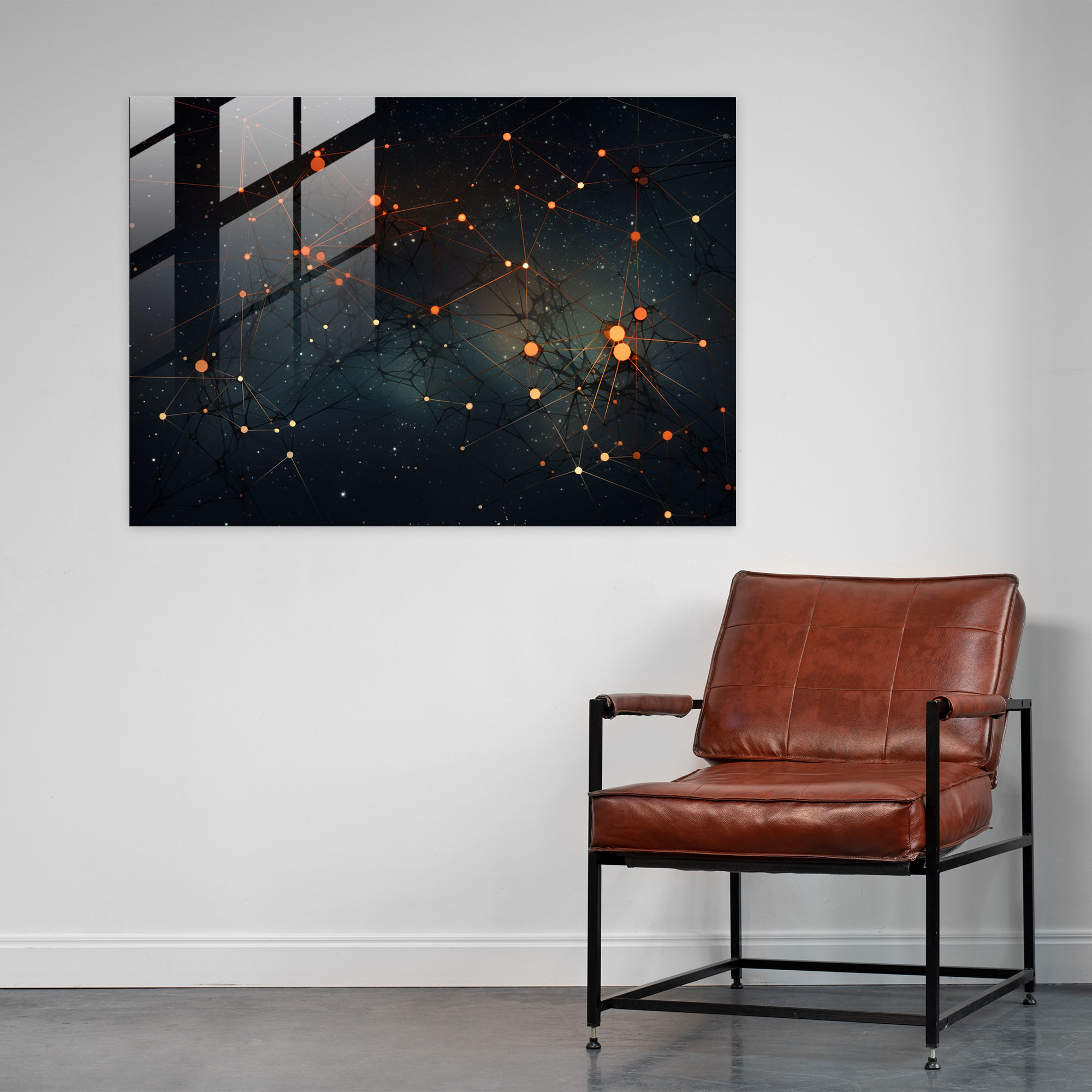 Constellation Galaxy Glass Wall Art - Earth, Glass Art, Wall Decoration, Constellations