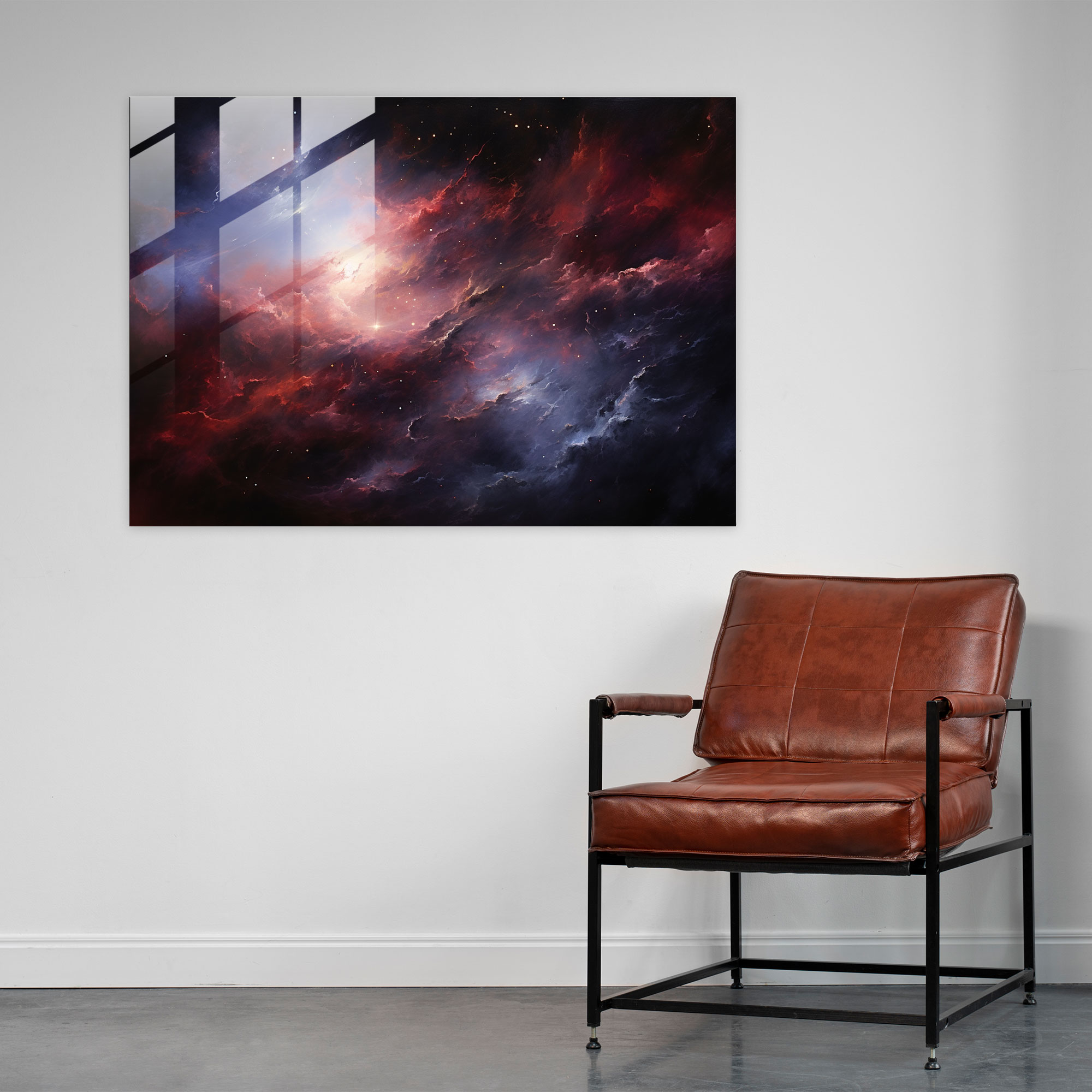 Ethereal Nebula Glass Print - Earth, Galaxy, Nebula, Glass Wall Art